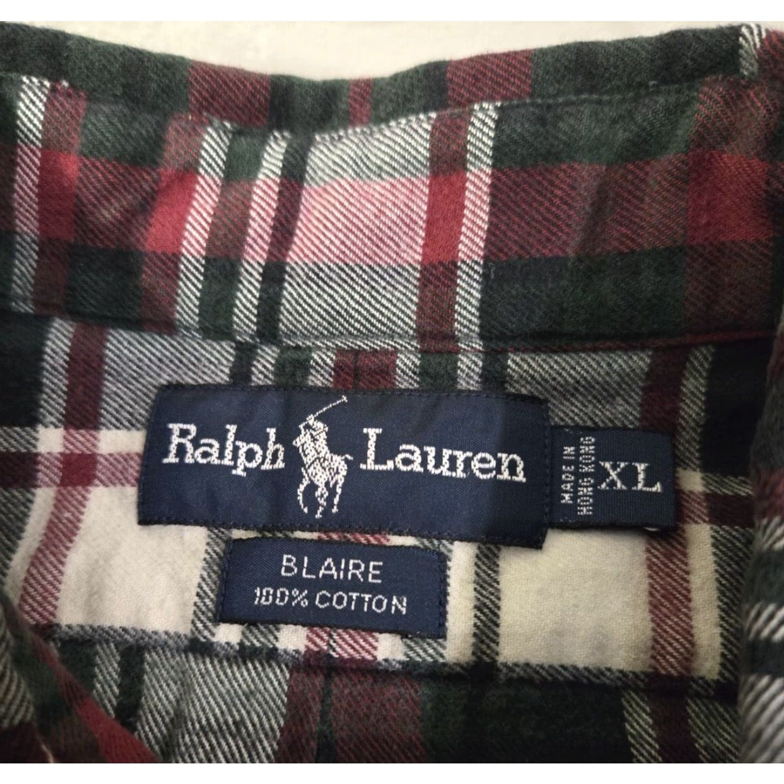Polo Ralph Lauren Ralph Lauren Polo Shirt Men XL Plaid Button-Up Long Sleeve Cotton Logo Blaire Button-Front Size US XL / EU 56 / 4 - 5 Thumbnail