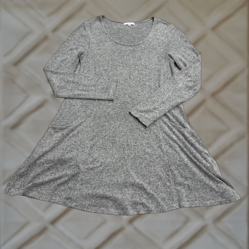 Express Z Supply Sweater Dress Women Medium Heather Gray Mini A-Line Pockets Knit Casual Size S / US 4 / IT 40 - 1 Thumbnail