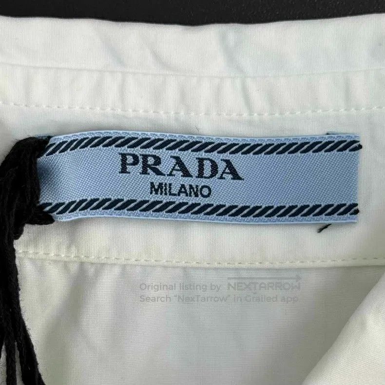 Prada Prada White cloth triangle bow shirt Size XS / US 0-2 / IT 36-38 - 5 Thumbnail