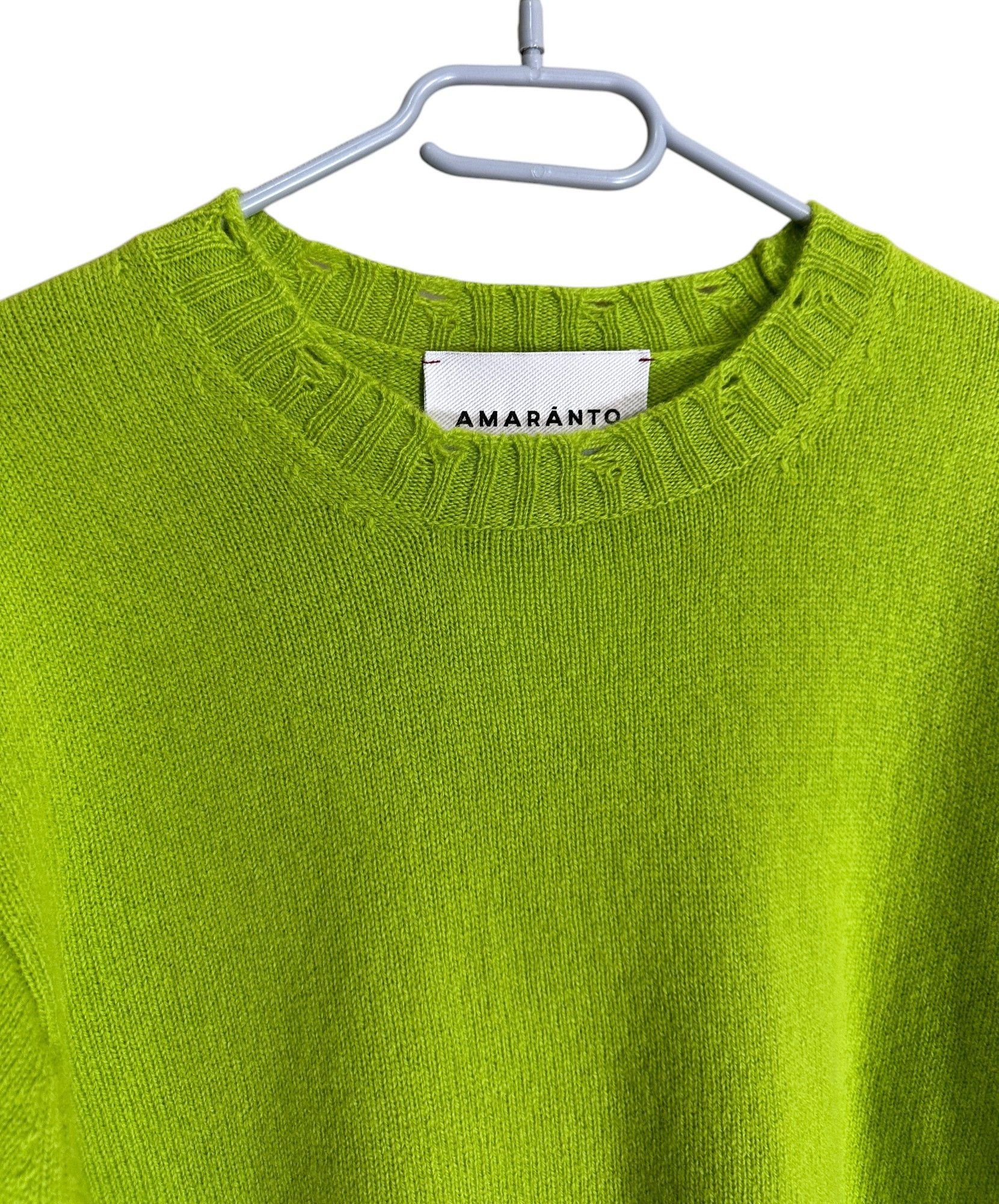 Designer Amaranto Green Wool Sweater Size XL / US 12-14 / IT 48-50 - 3 Thumbnail