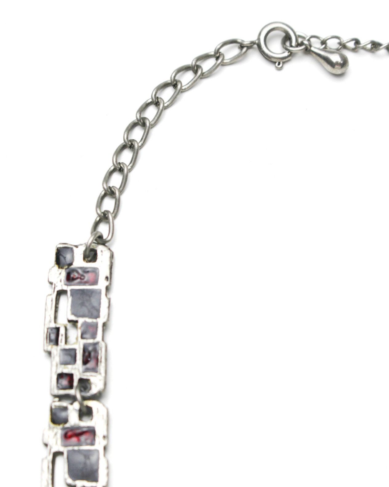 Vintage 2000S JAPANESE MADE MIRACLE MOSAIC SILVER-PLATED NECKLACE Size ONE SIZE - 5 Thumbnail