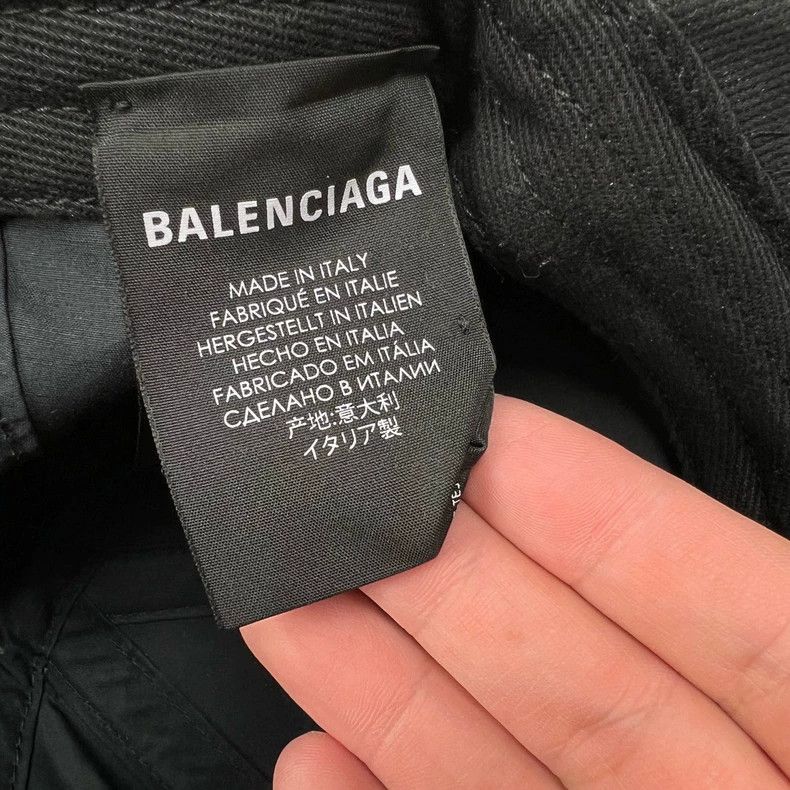 Balenciaga Balenciaga Black Eco-friendly Letter Hat 2502-Nextarrow Size ONE SIZE - 6 Thumbnail