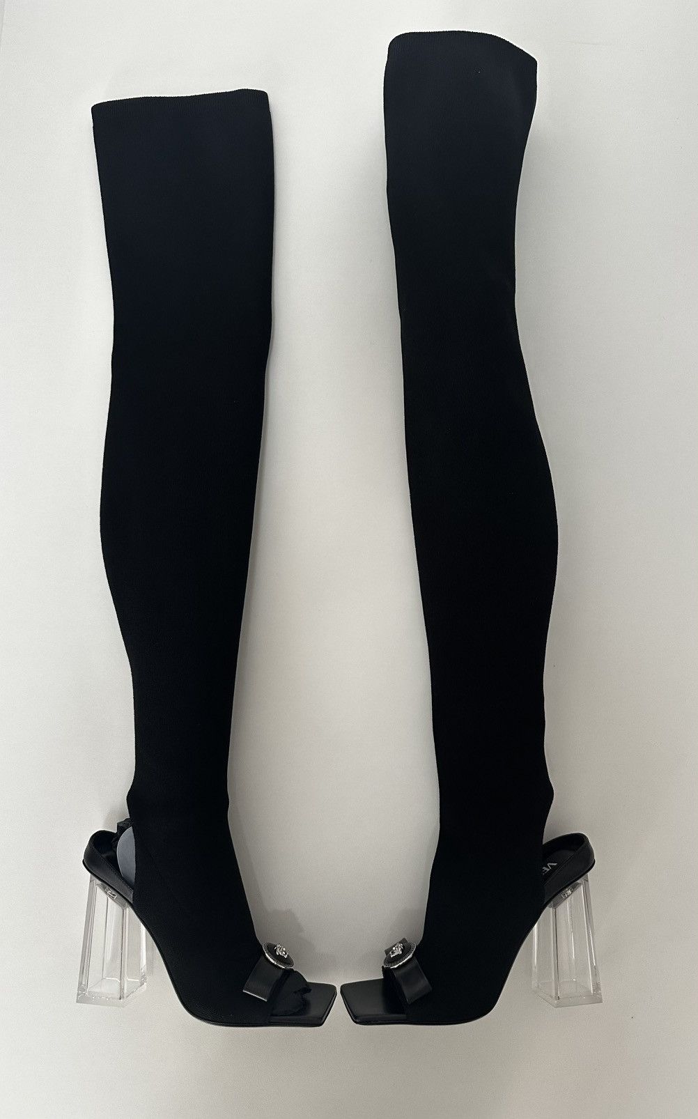 Versace Versace Gianni Ribbon Thigh-High Boots Size US 7 / IT 37 - 1 Thumbnail