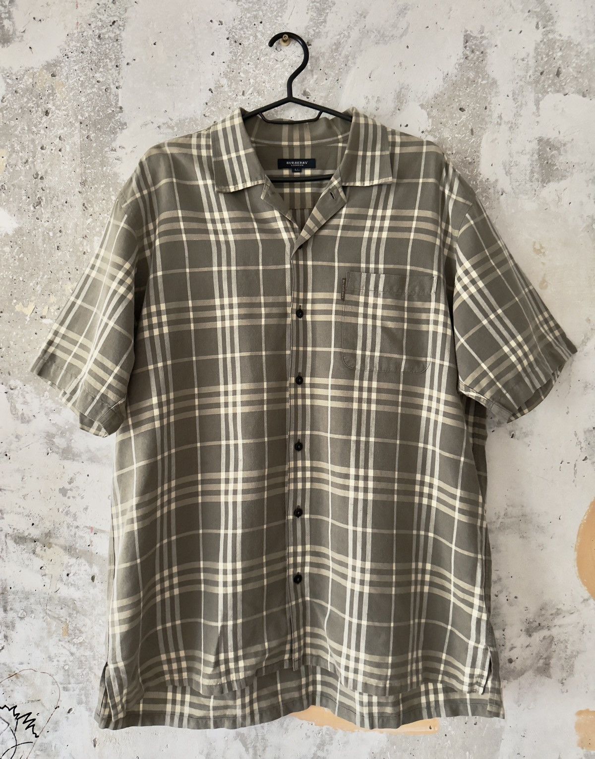 Burberry × Vintage Vtg 90s Burberrys Nova Check Button Ups Shirt
