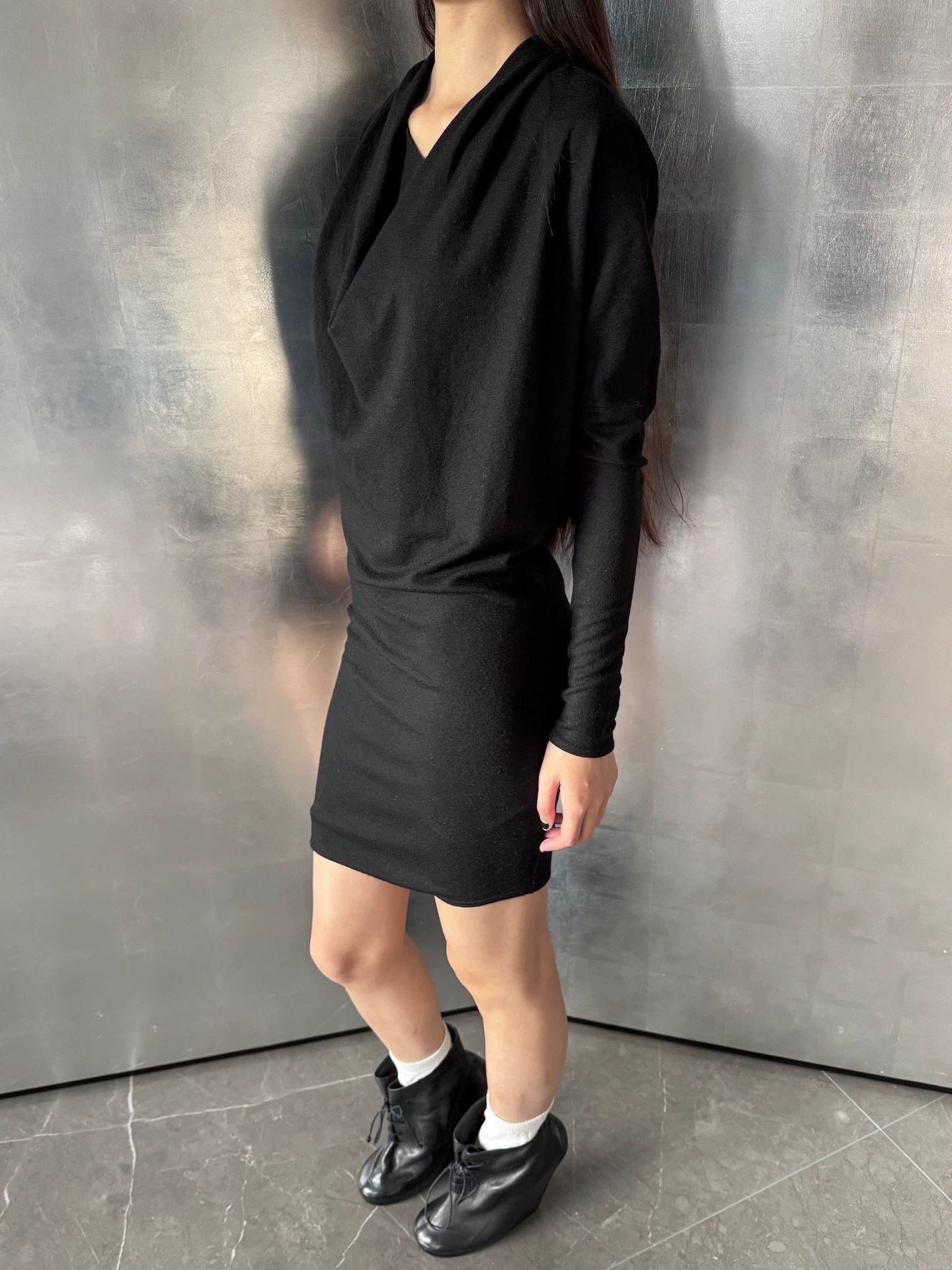 Helmut Lang Helmut Lang Vintage Wool Turtleneck Batwing Dress Size P Size M / US 6-8 / IT 42-44 - 2 Thumbnail