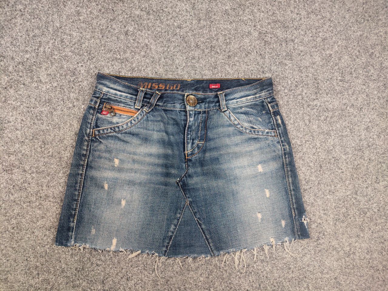 Miss Sixty Miss Sixty Vintage Y2K Distressed denim Blue Mini Skirt Size 27" / US 4 / IT 40 - 6 Thumbnail