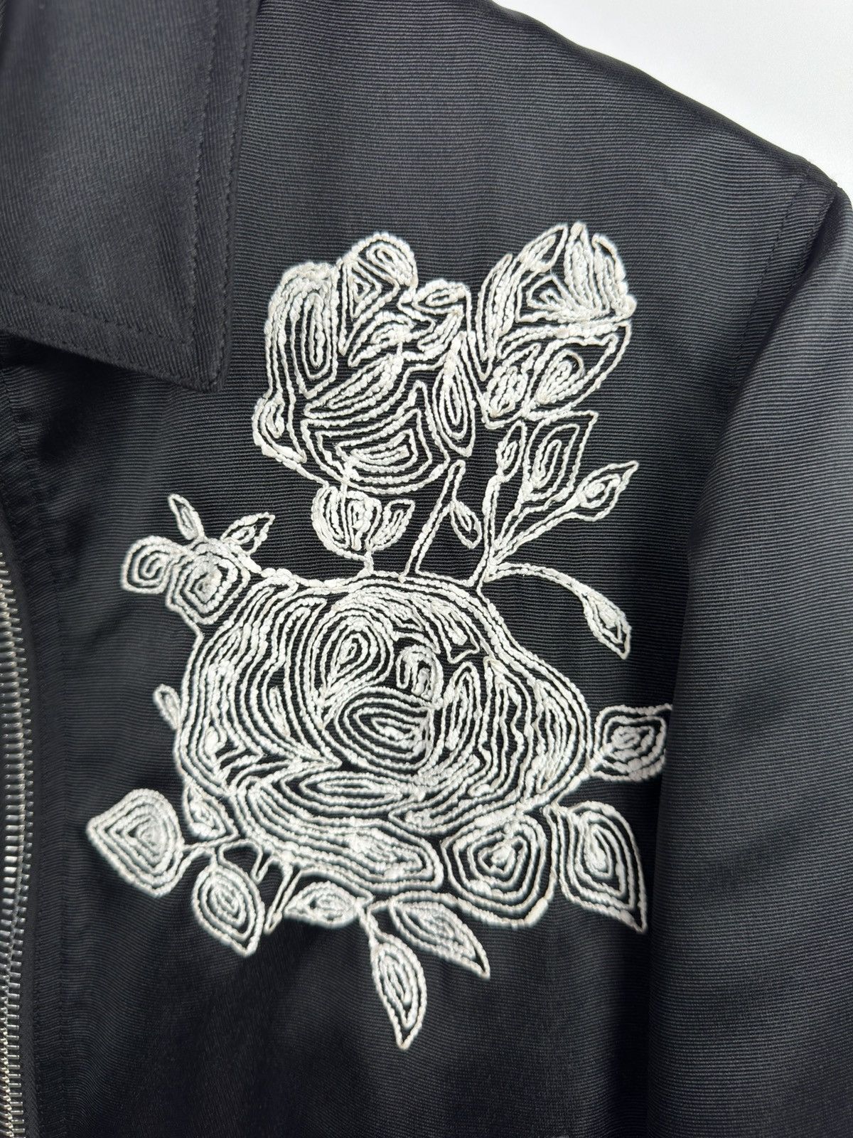 Dior Dior Homme Black Rose Embroidered Blouson Bomber Jacket Size US M / EU 48-50 / 2 - 3 Thumbnail