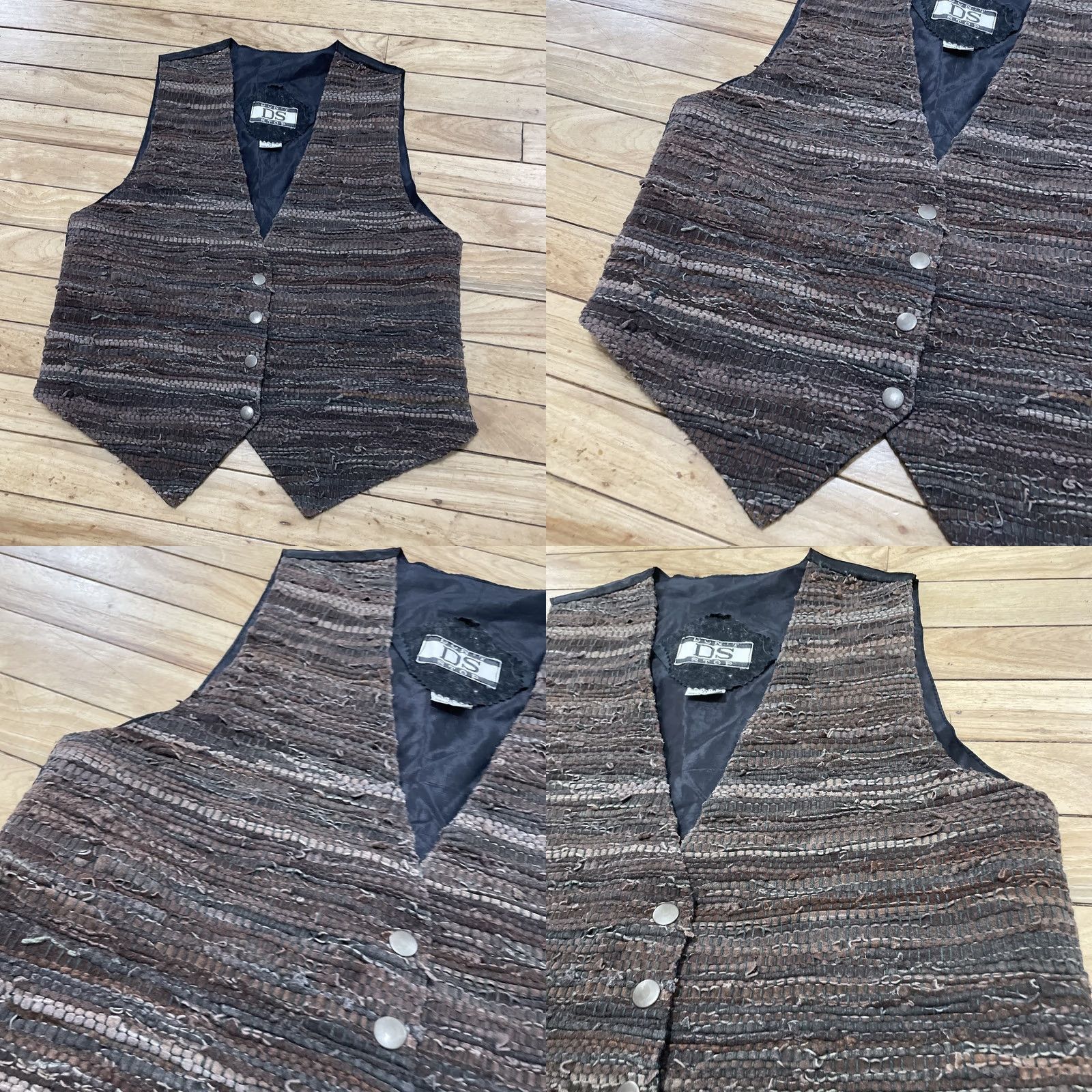Vintage VINTAGE Don't Stop Leather Vest Men M Brown Texture Cowboy Western Southwest 90s Leather Vest Mens Size US M / EU 48-50 / 2 - 10 Thumbnail