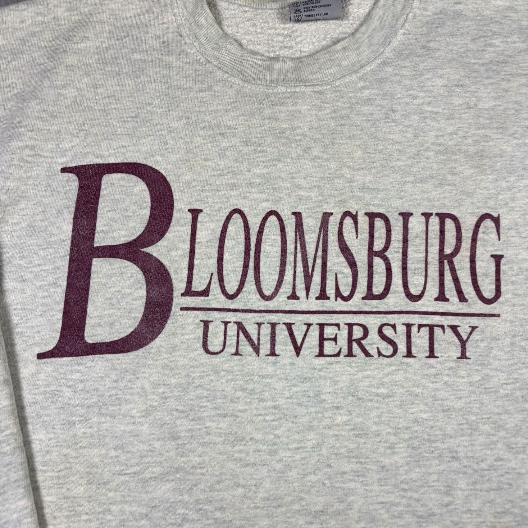 Vintage VINTAGE 90s Bloomsburg University Sweatshirt Gray Pullover Distressed Mens sz Lg Sweatshirt Size US L / EU 52-54 / 3 - 3 Thumbnail