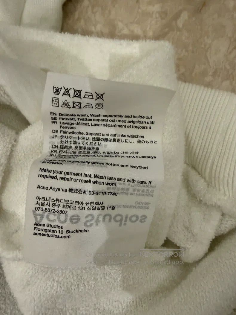 Acne Studios Acne Studios 1996 Slogan Hoodie Gray White Size XS / US 0-2 / IT 36-38 - 4 Thumbnail