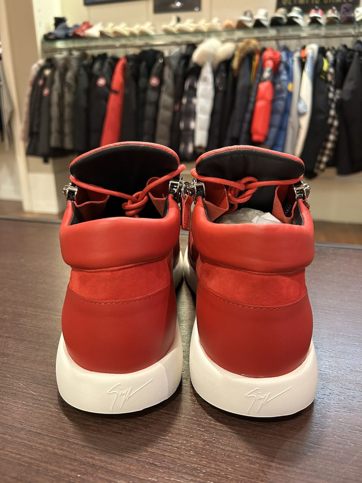 Giuseppe Zanotti Giuseppe Zanotti Megatron leather/mesh Red Size US 15 / EU 48 - 6 Thumbnail