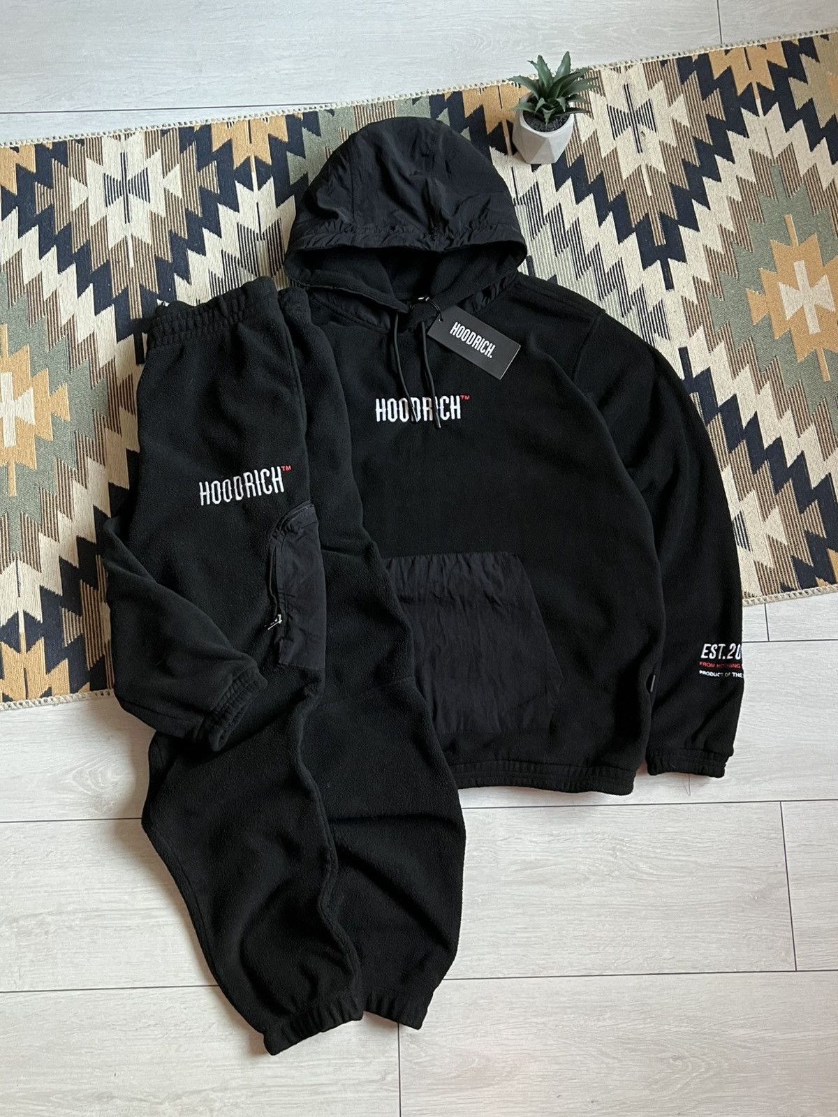 Hoodrich × Japanese Brand Hoodrich Y2k Drill Big logo Fleece Tracksuit Size US M / EU 48-50 / 2 - 1 Thumbnail