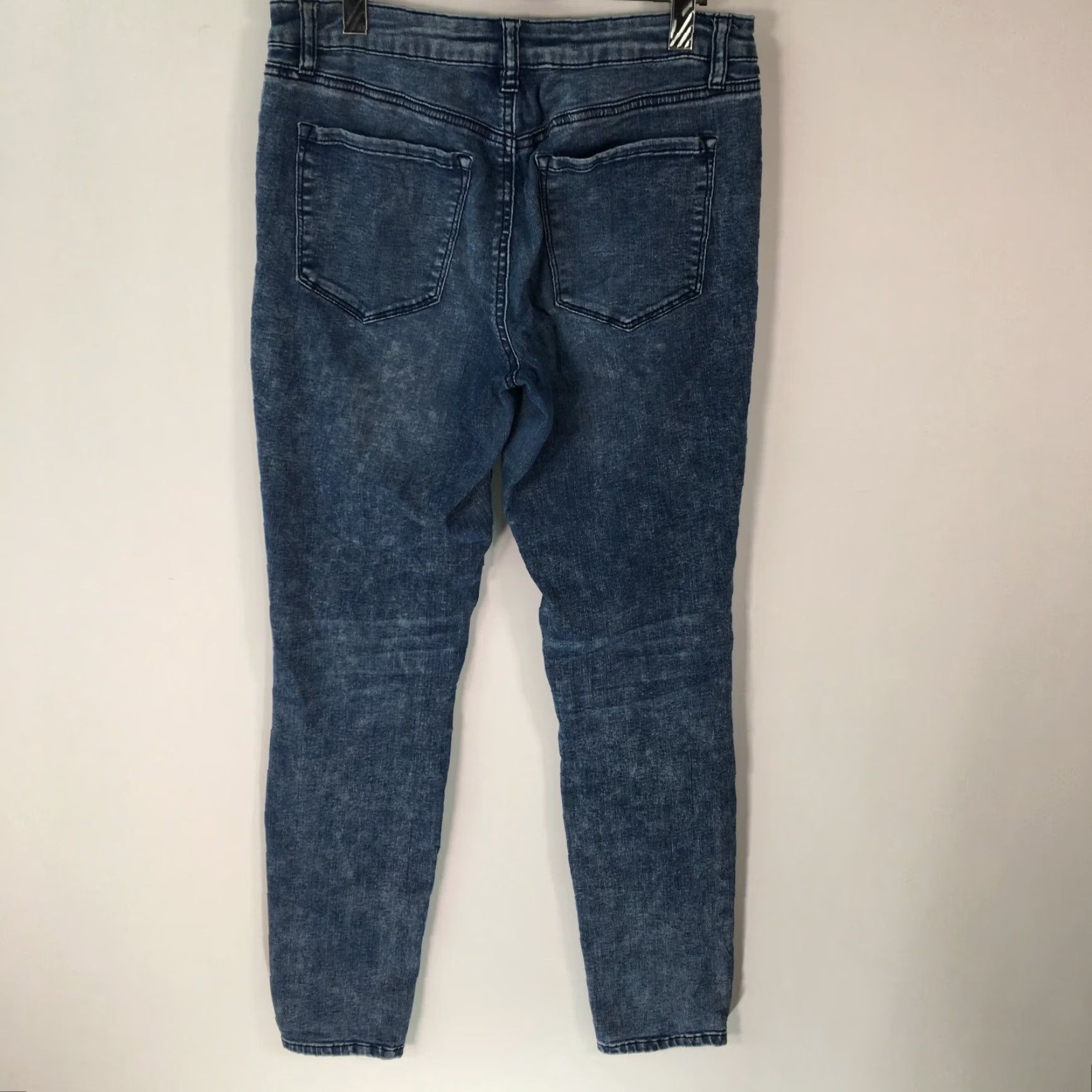 Denime Refuge Womens Casual Flat Front Straight Blue Denim Jeans Size 8 Size 30" / US 8 / IT 44 - 3 Thumbnail