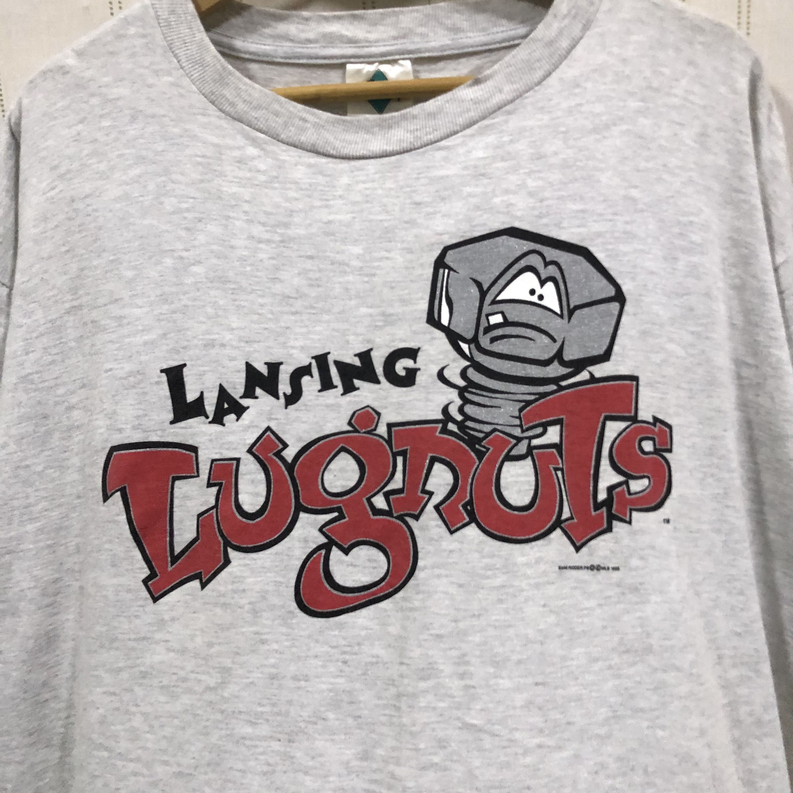 MLB × Vintage Vintage 90s Mlb Lansing Lugnuts tees Size US XL / EU 56 / 4 - 3 Thumbnail