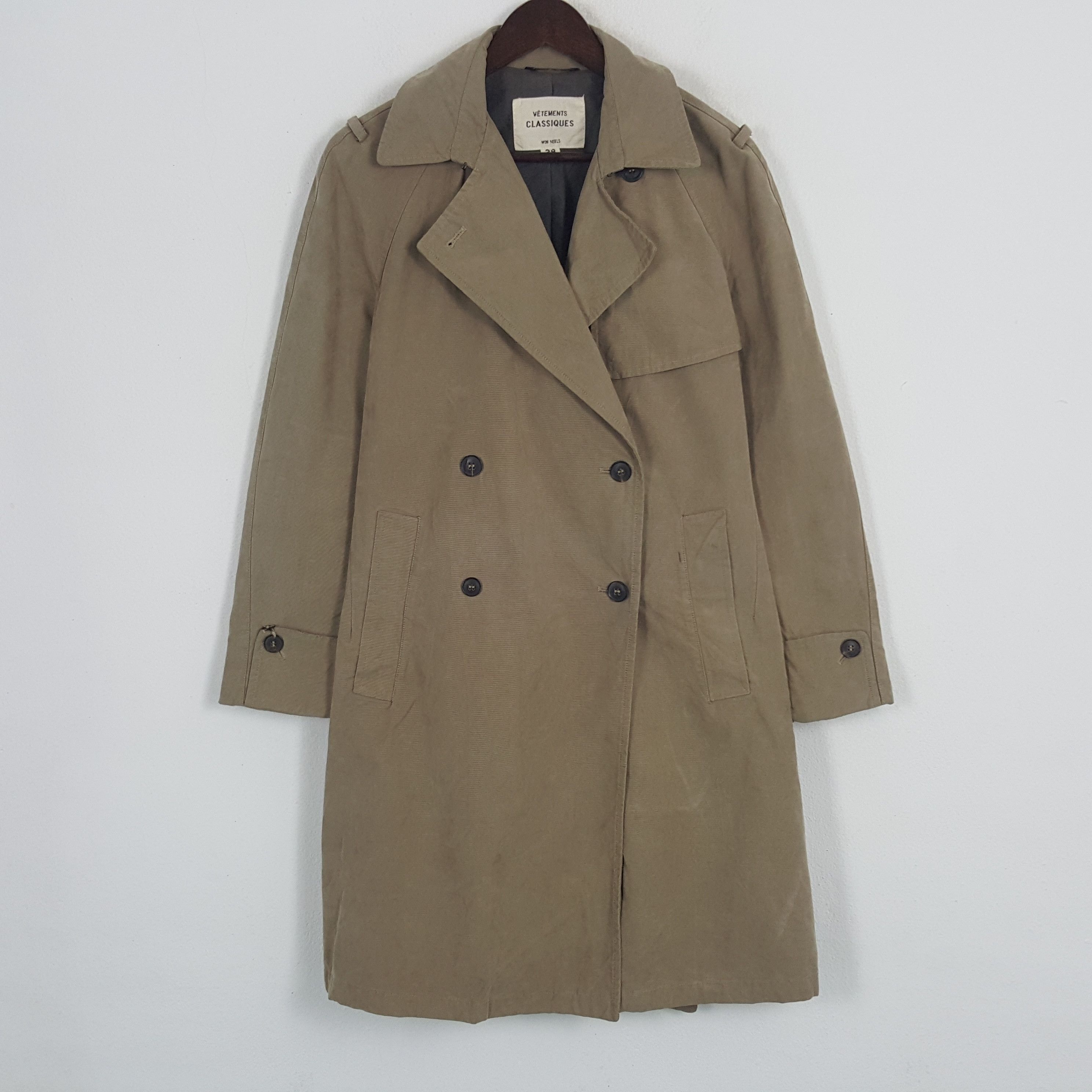 Vetements × Vintage Vintage Vetements Classiques Trench Coat Jacket Size XS / US 0-2 / IT 36-38 - 1 Thumbnail
