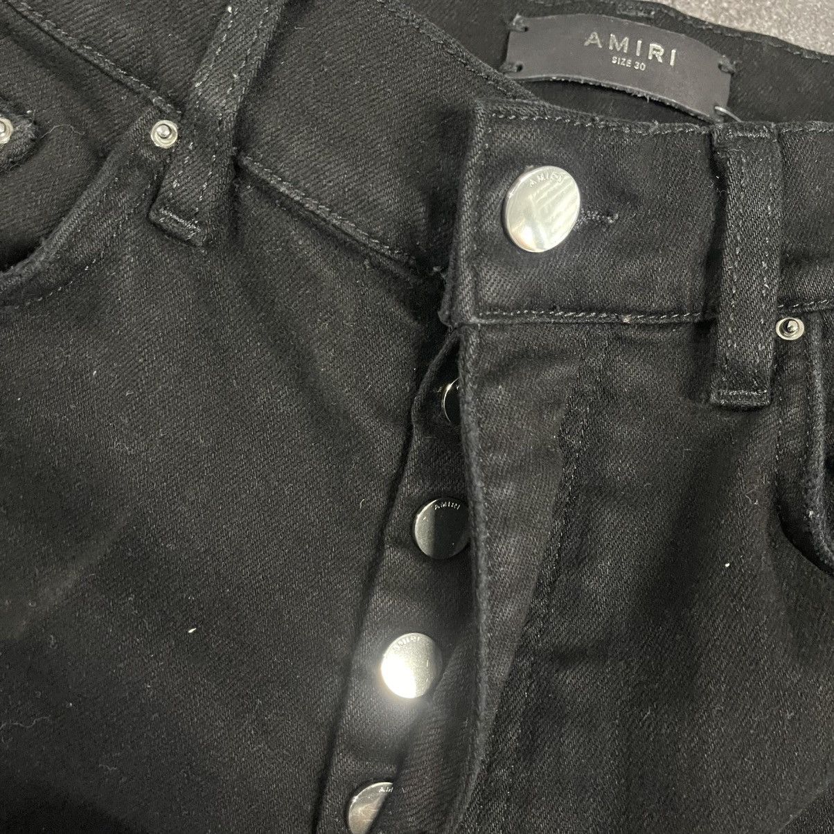 Amiri Amiri Destroyed Thrasher Denim Jeans Aged Black Size US 30 / EU 46 - 6 Thumbnail