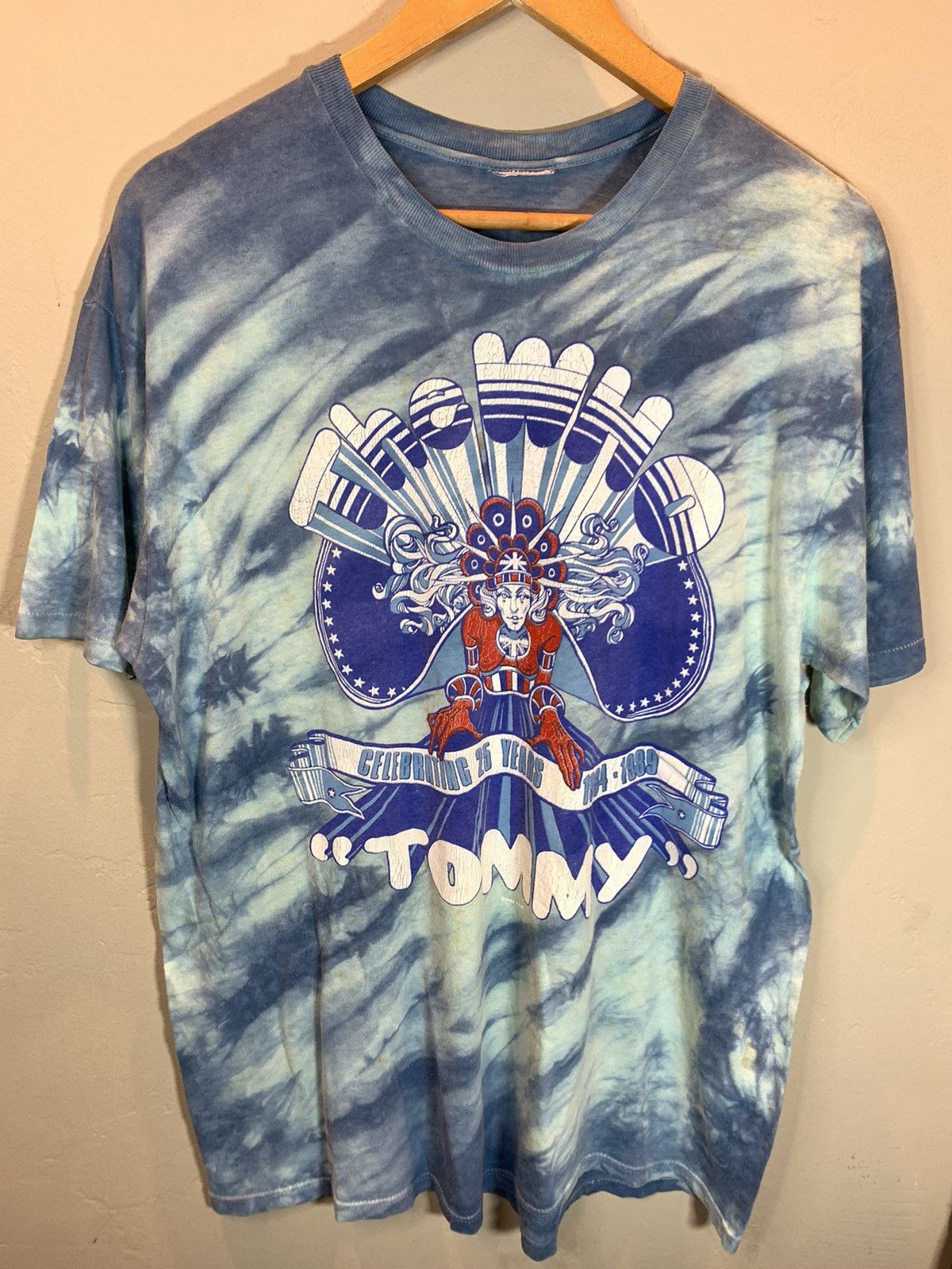Band Tees × Vintage *RARE* Vintage 80s The Who Tommy Single Stitch Tie-Dye Shirt Size US L / EU 52-54 / 3 - 1 Thumbnail