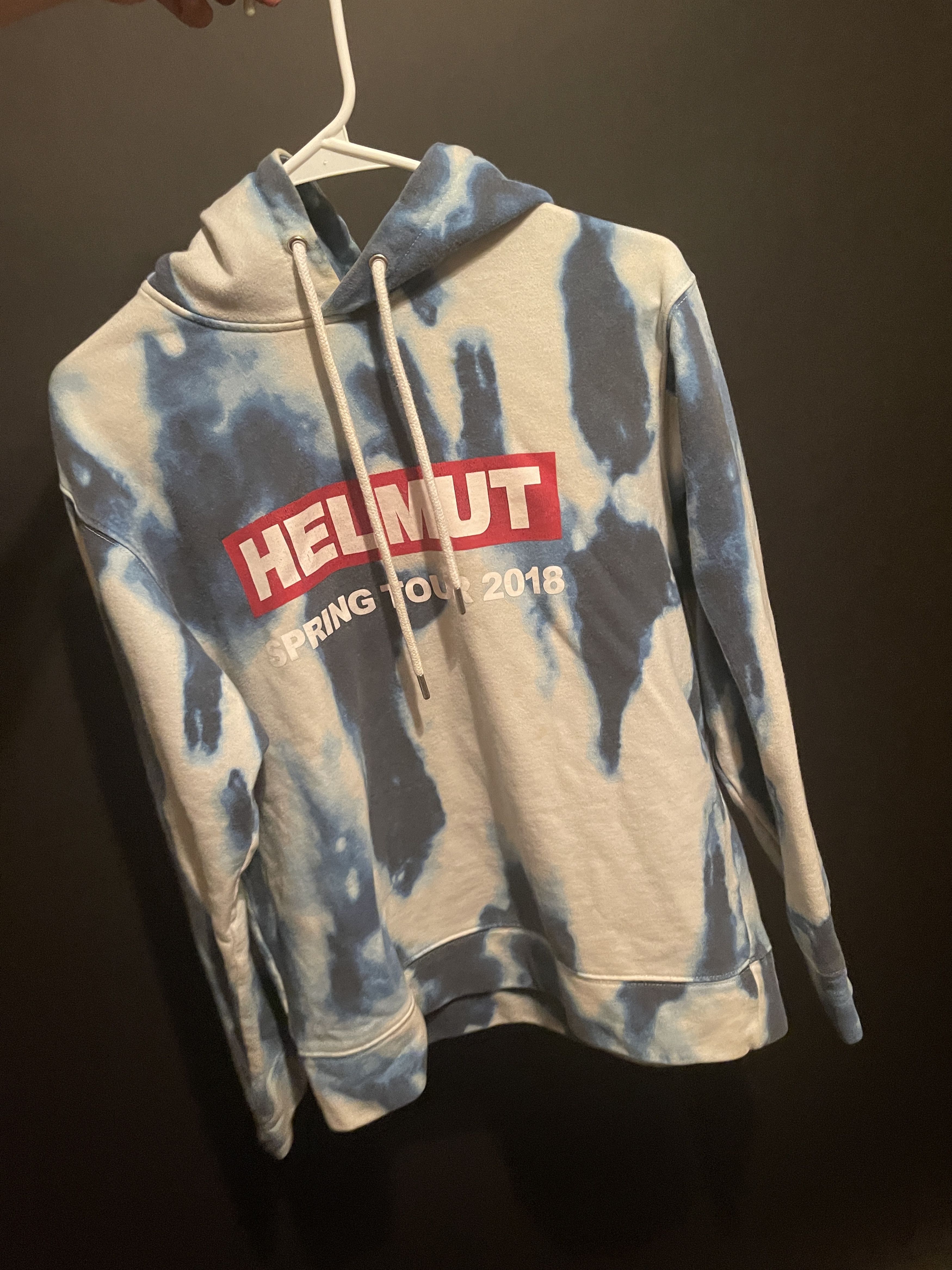 image of Helmut Lang Limited Edition Helmut Tour Hoodie "spring 2018" in Blue, Men's (Size Small)