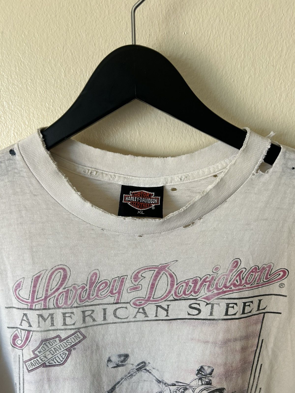 Harley Davidson Vintage Harley Davidson Thrashed Tee Size US XL / EU 56 / 4 - 5 Thumbnail