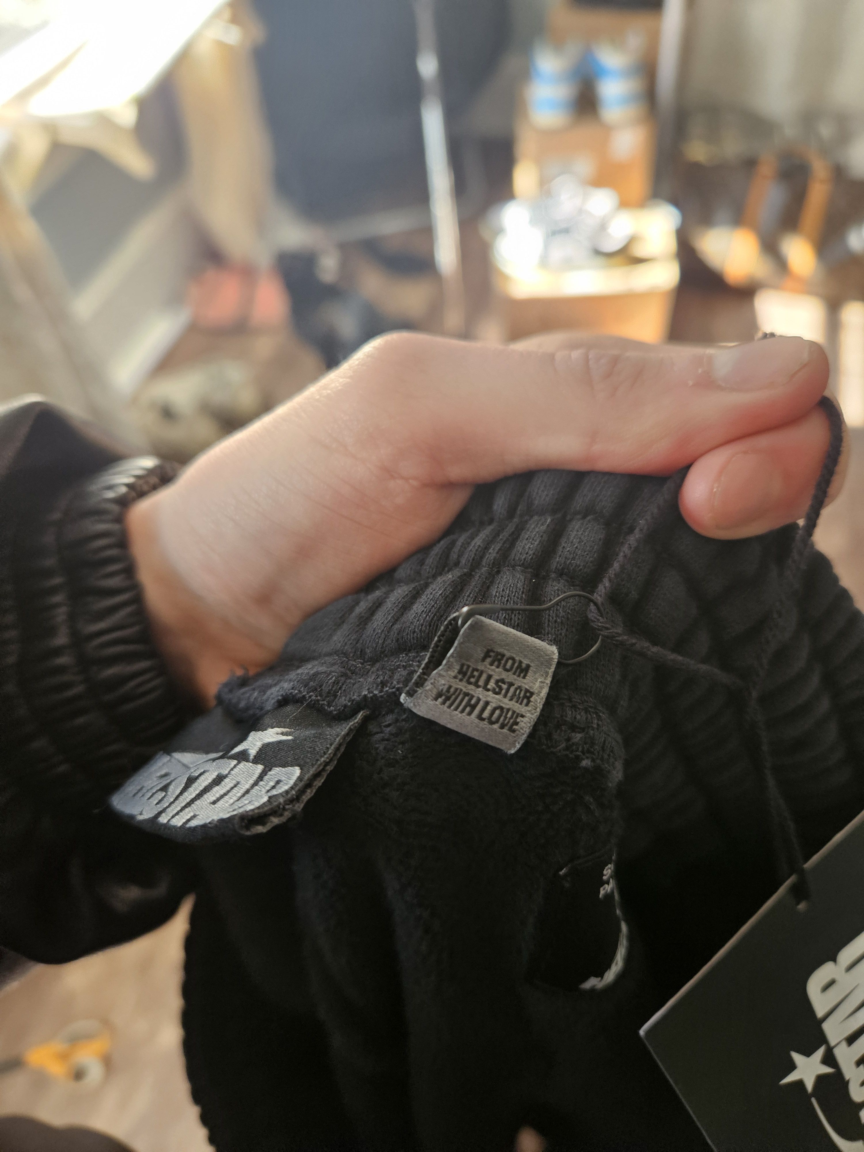Complex × HELLSTAR ComplexCon x Hellstar Dark Ohm Oversized Black Sweatpants Size US 34 / EU 50 - 9 Thumbnail