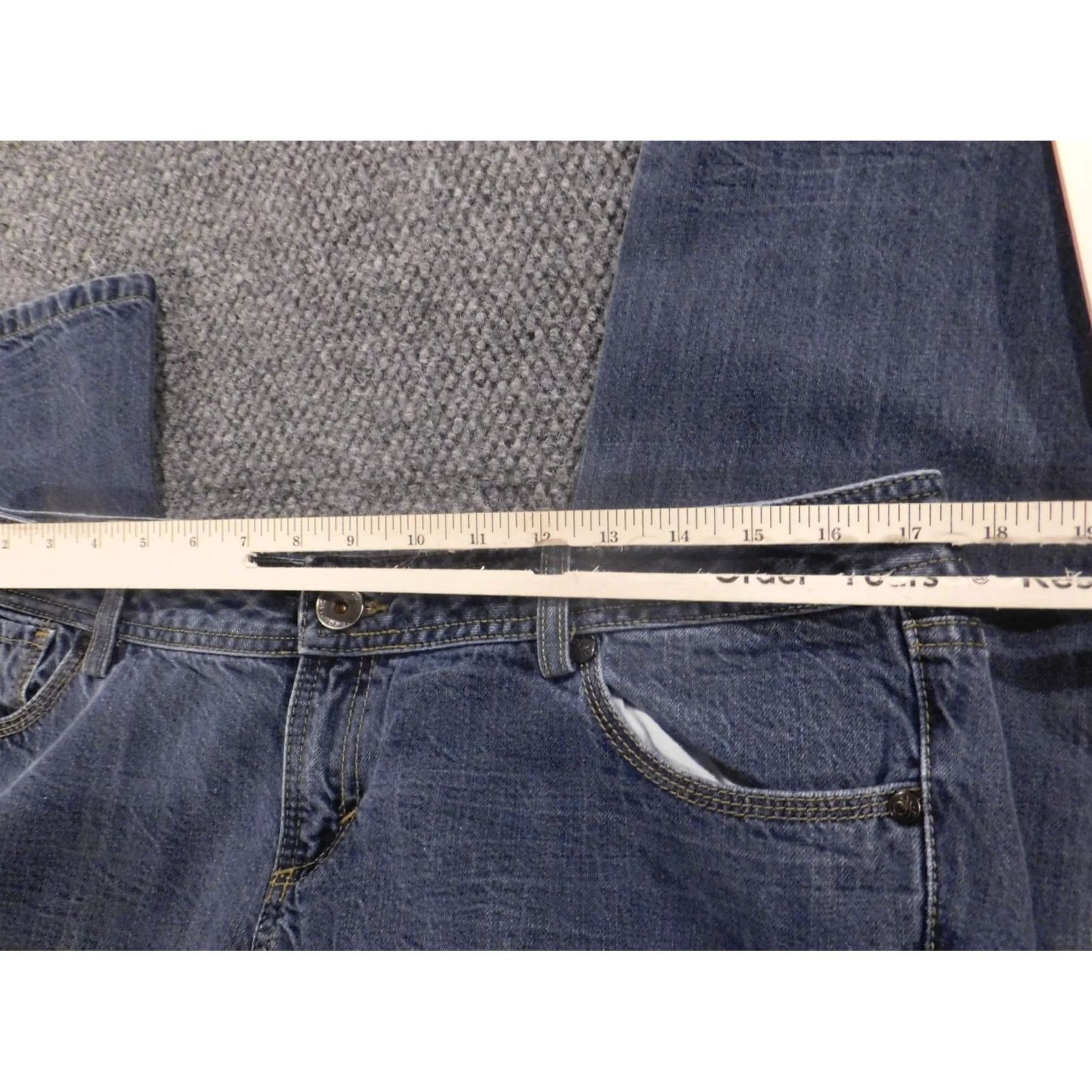 United Colors Of Benetton United Colors of Benetton Jeans Woman 32 Blue Straight Slimming Distressed Zipper Denim Regular 31in Inseam Womens Size 24" / US 00 / IT 34 - 3 Thumbnail