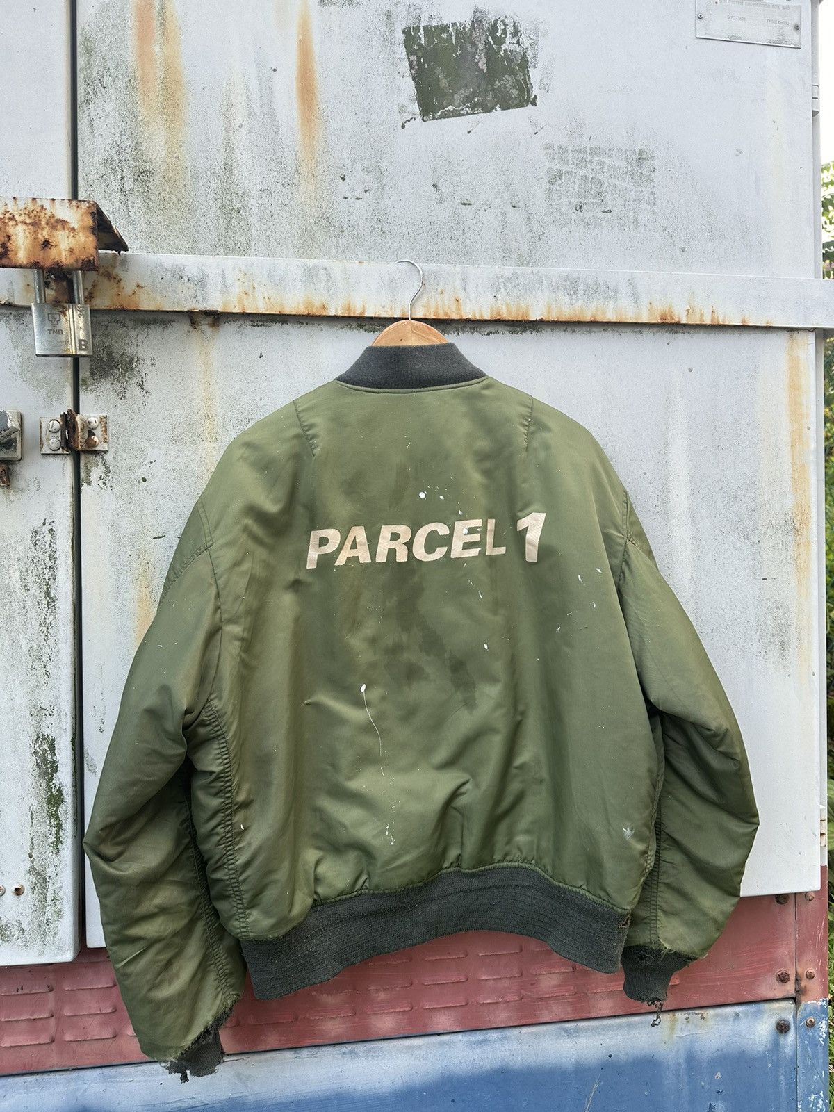 Vintage 👹Vintage THRASHED MA-1 Man Intermediate Bomber Jacket Size US L / EU 52-54 / 3 - 10 Thumbnail