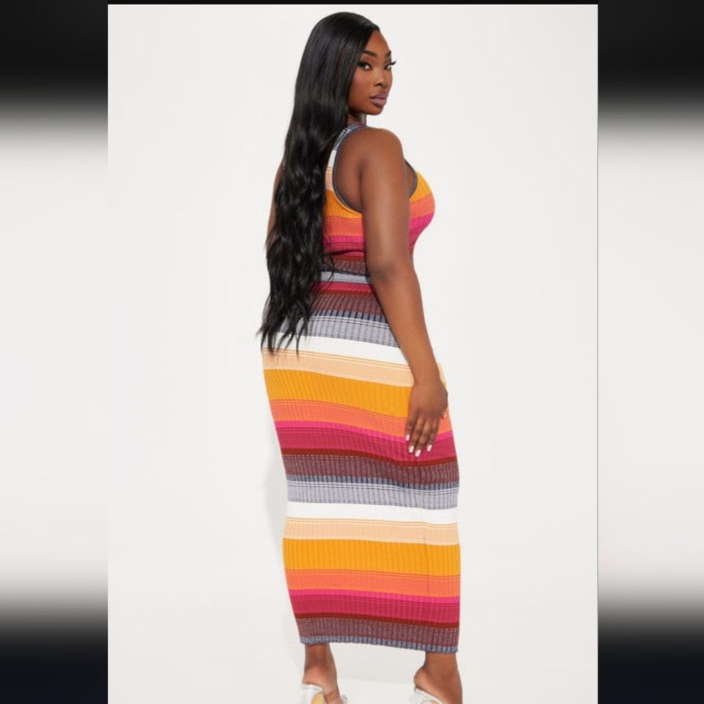 Fashion Nova NWT Fashion Nova Summer Vibe Striped Metallic Skirt Size 38" / US 16 / IT 52 - 2 Thumbnail