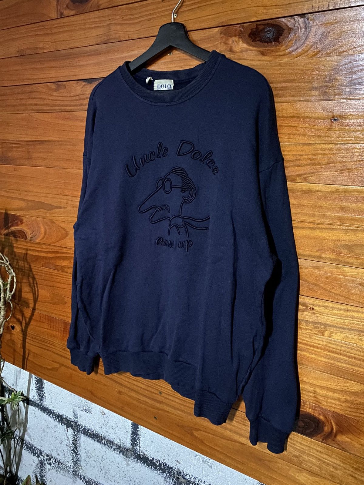 Vintage Dolce Ease-Up “Uncle Dolce” Sweatshirt Navy Blue