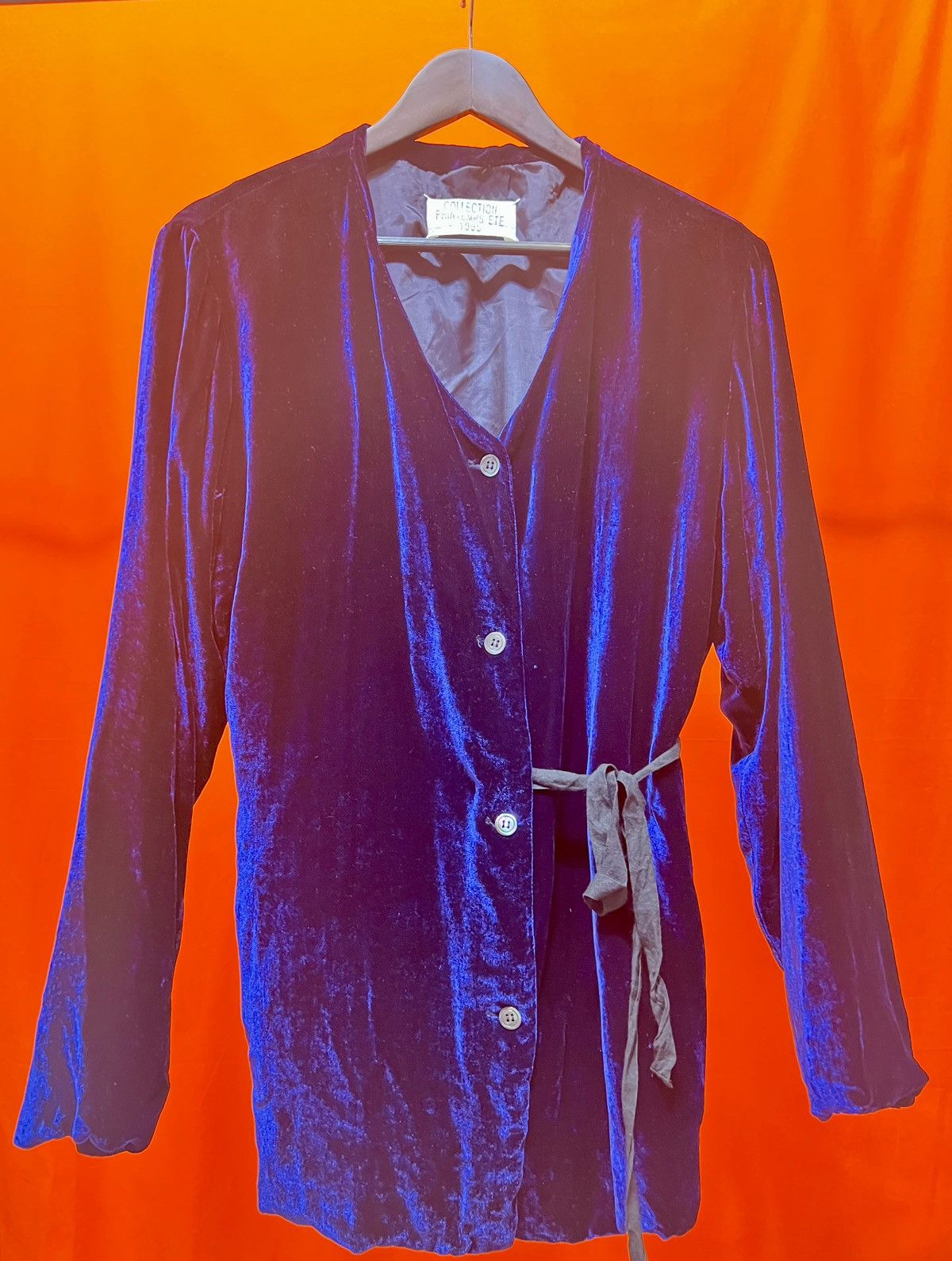 Maison Margiela MARGIELA ARCHIVES P/E 1995 silk velvet over blazer Size XXL / US 16-18 / IT 52-54 - 2 Thumbnail