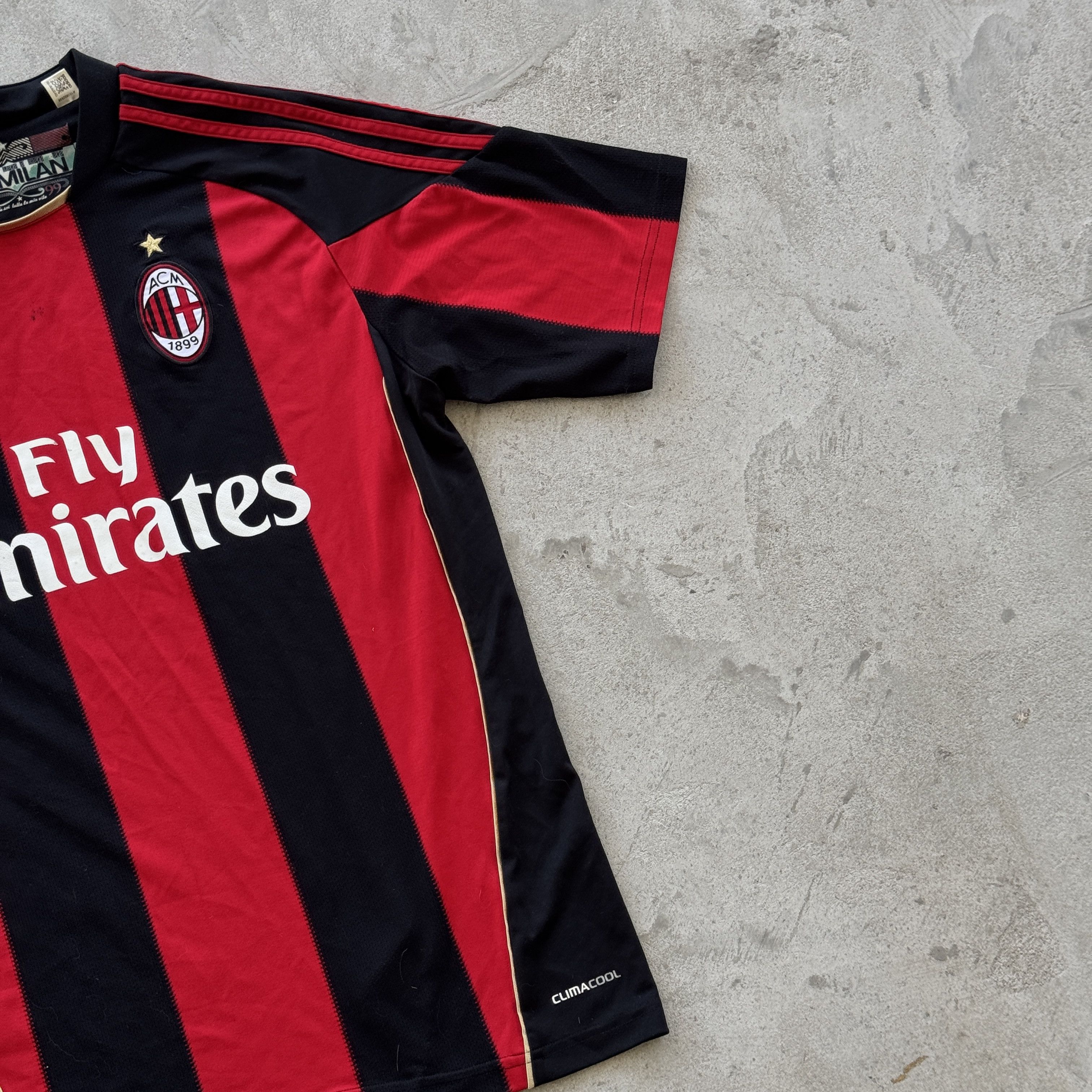 Adidas Adidas AC Milan 2010 2011 Home Football Jersey Shirt M Size US M / EU 48-50 / 2 - 3 Thumbnail