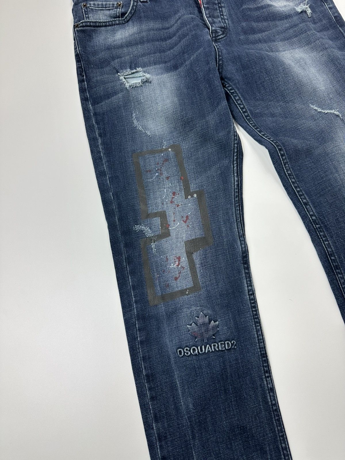 Dsquared2 Dsquared2 Denim Blue Jeans Distressed Logo Fit Size US 32 / EU 48 - 5 Thumbnail