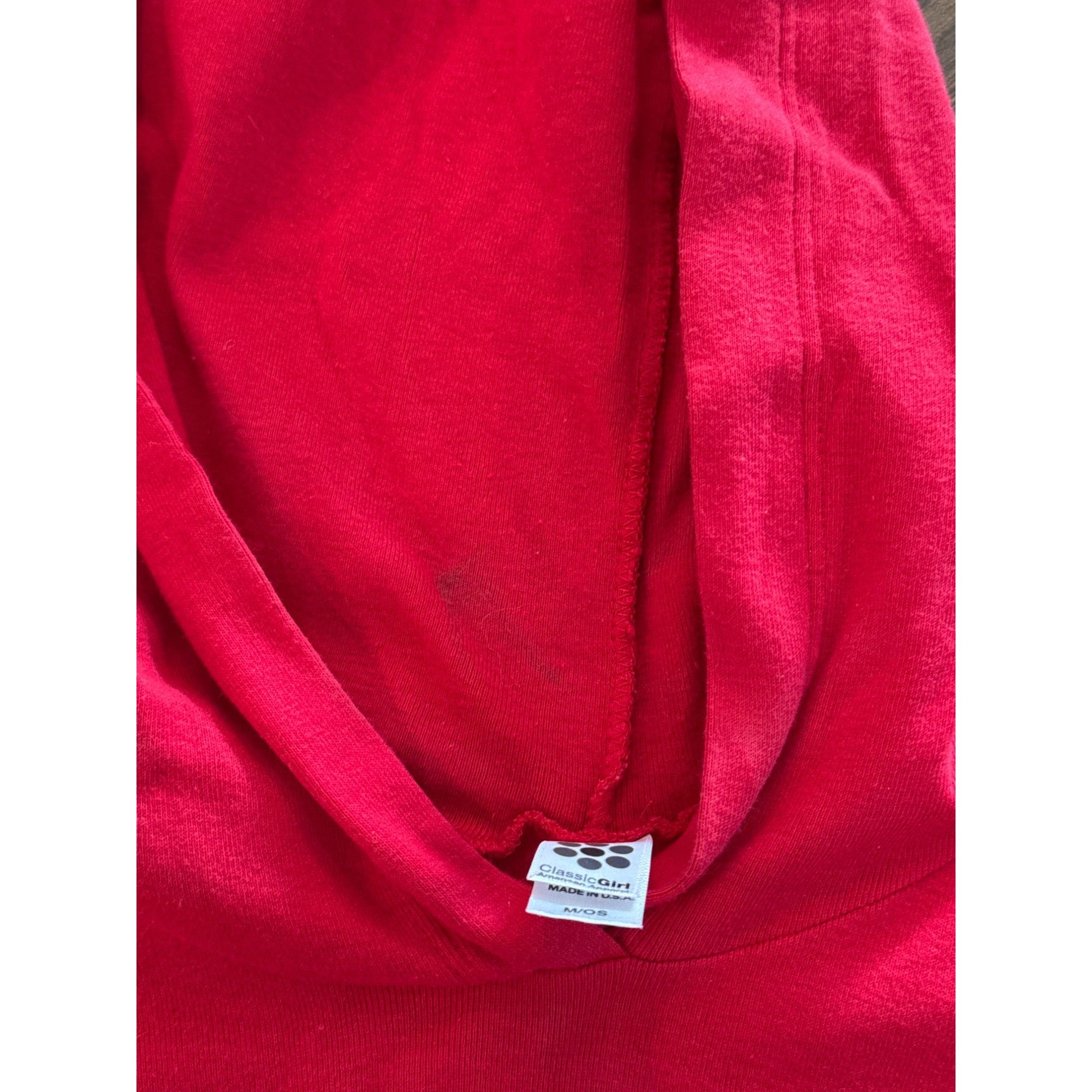 Vintage Vintage Crime Inc Red Sleeveless Hoodie Top M/OS Classic Gir Size M / US 6-8 / IT 42-44 - 3 Thumbnail