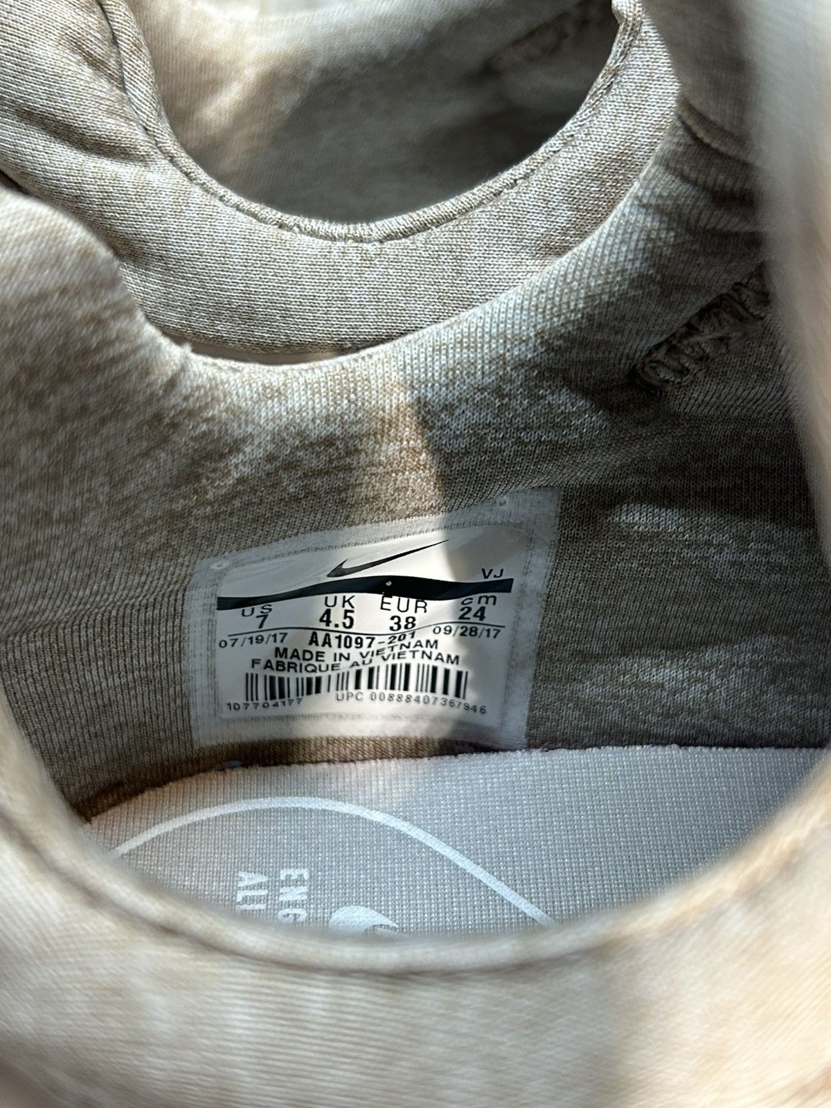 Nike Size 7- Nike City Loop Running Shoes Desert Sand White-Gum Size US 7 / IT 37 - 10 Thumbnail