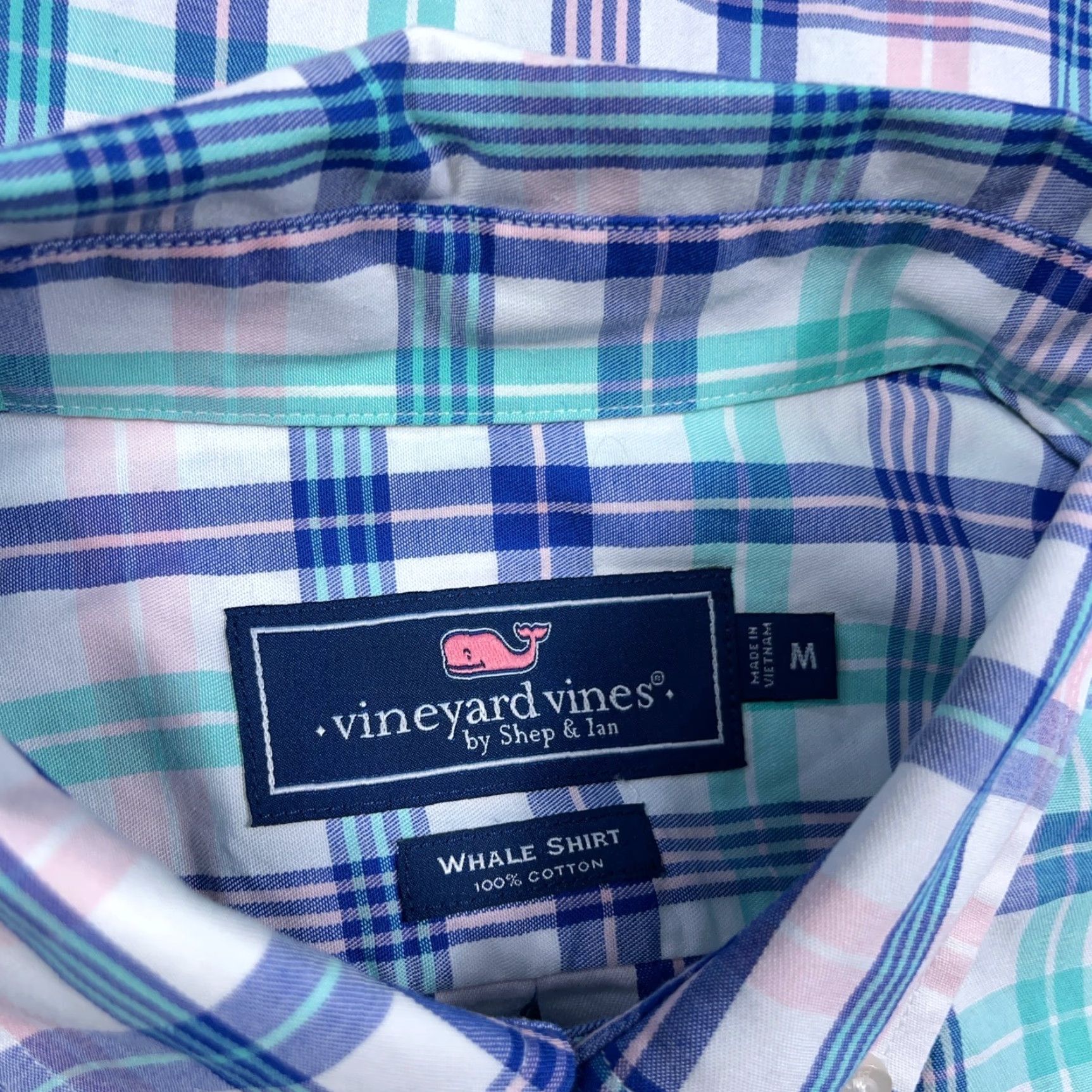 Vineyard Vines VINEYARD VINES Flannel Shirt Men M Button-Up Plaid Blue Logo 90s Preppy Style Size US M / EU 48-50 / 2 - 4 Thumbnail
