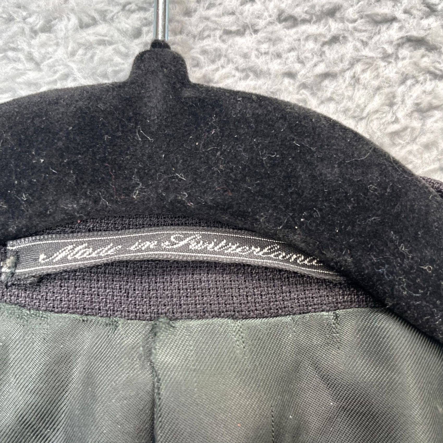 Ermenegildo Zegna VINTAGE Ermenegildo Zegna Blazer Jacket Mens Large Black Coat Single Breasted Size 42R - 7 Thumbnail