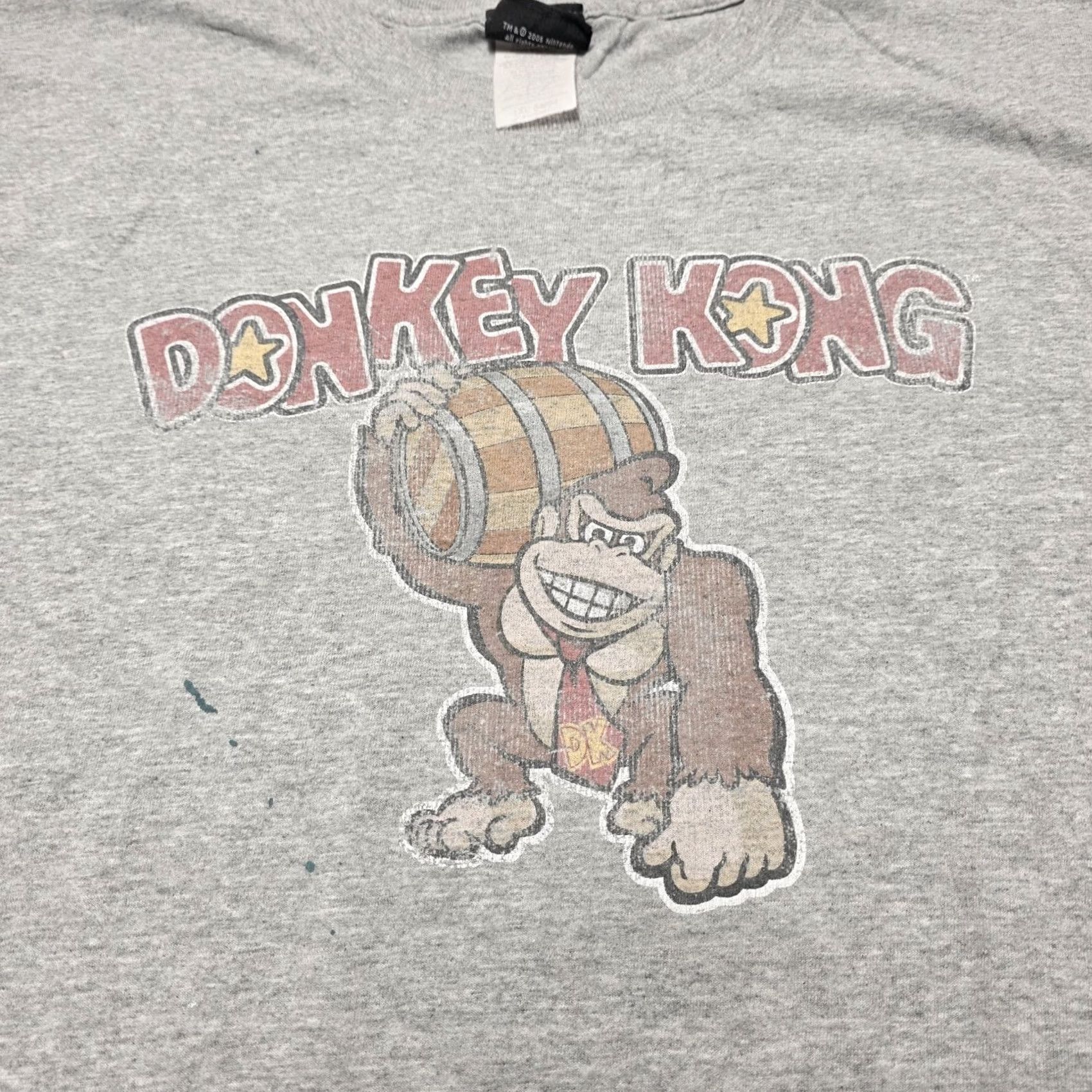 Nintendo VINTAGE Nintendo Donkey Kong Shirt 3XL Men Graphic Tee Retro Video Game Mens Short Sleeve Crew Neck Canvas Gray Size US XXL / EU 58 / 5 - 2 Thumbnail
