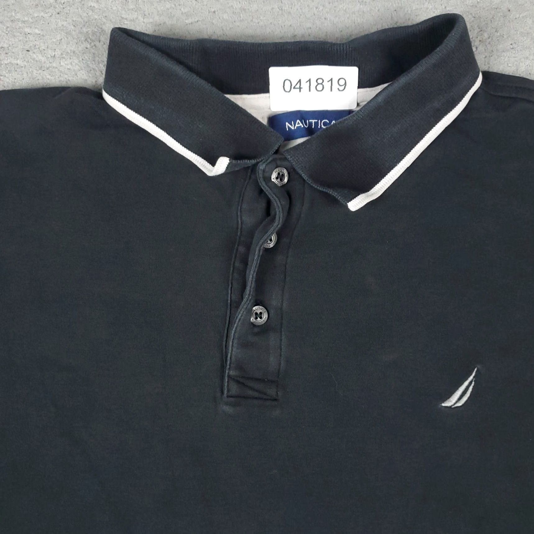 Nautica Nautica Polo Shirt Mens XL Black Solid Short Sleeve Casual Polo Shirt Adult XL Black Nautica Polo Mens Clothing Size US XL / EU 56 / 4 - 2 Thumbnail