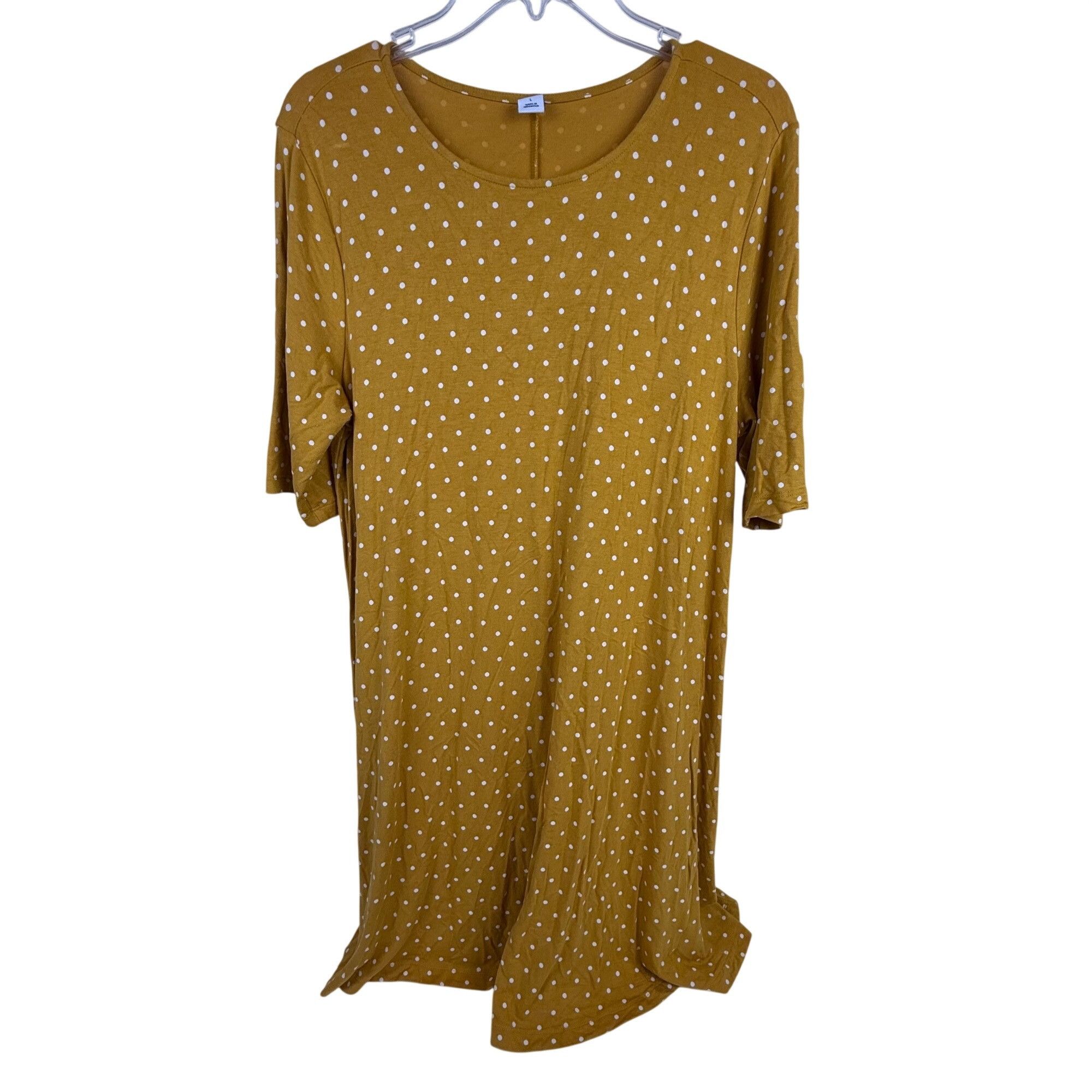 Old Navy Old Navy Women's Polka-Dot Short-Sleeve Swing Dress Scoop Ne Size L / US 10 / IT 46 - 1 Thumbnail