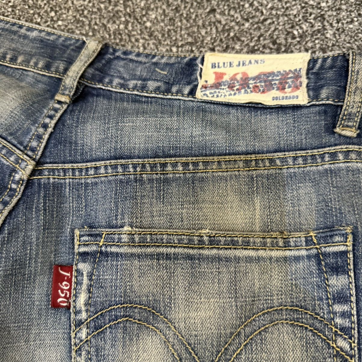 Seditionaries 🔥 Y2K Distressed J950 WideLeg Thrashed Denim Size US 32 / EU 48 - 5 Thumbnail