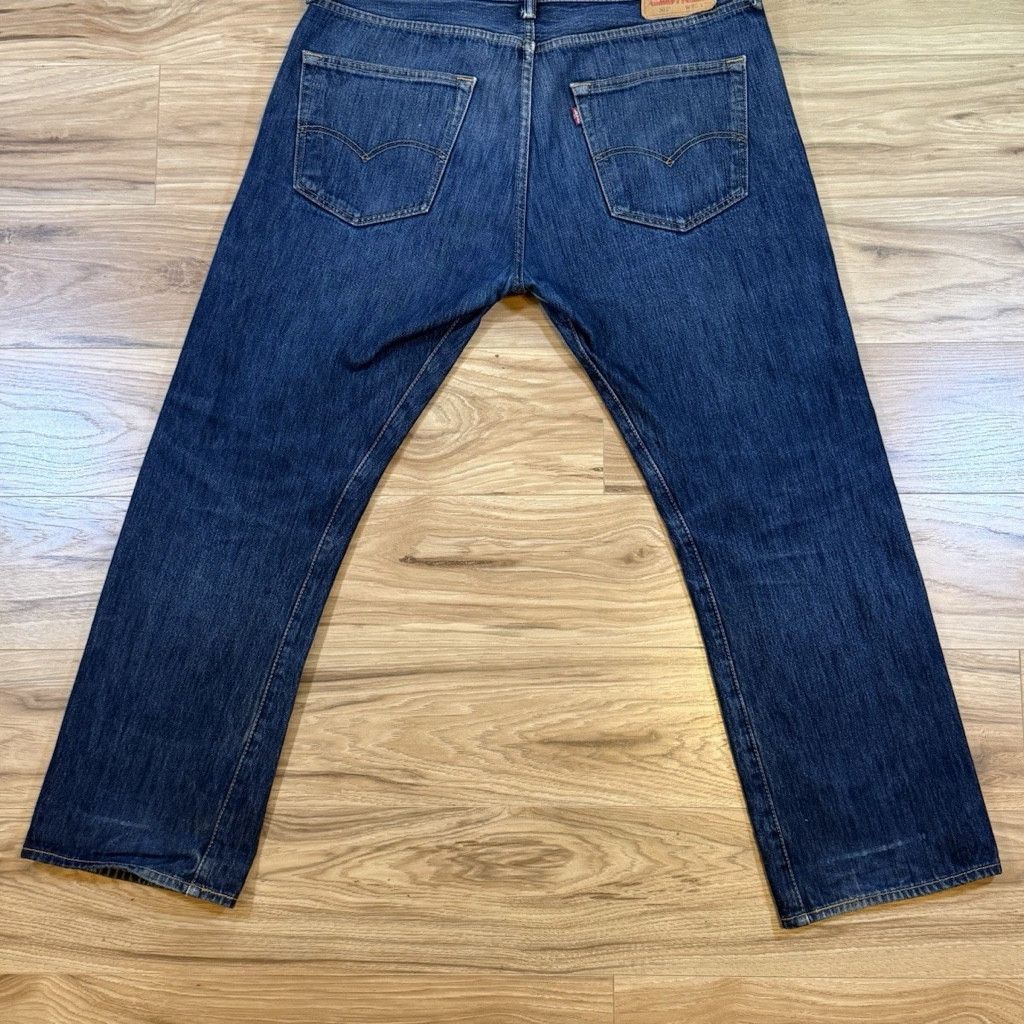 Levi's Levi’s 501 Original Fit Jeans Mens 36x29 Dark Blue Straight Size US 36 / EU 52 - 4 Thumbnail