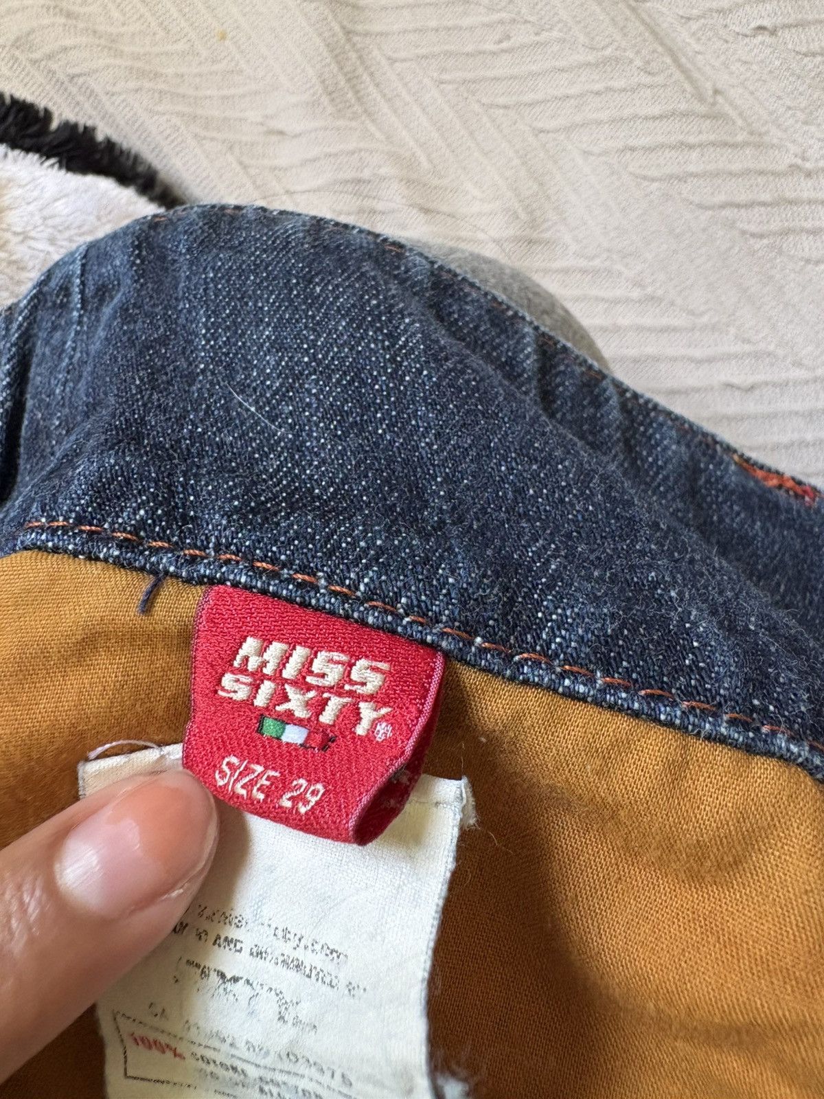 Miss Sixty Vintage Miss Sixty Oversized Button Low Rise Y2K Denim Short Size 29" - 7 Thumbnail