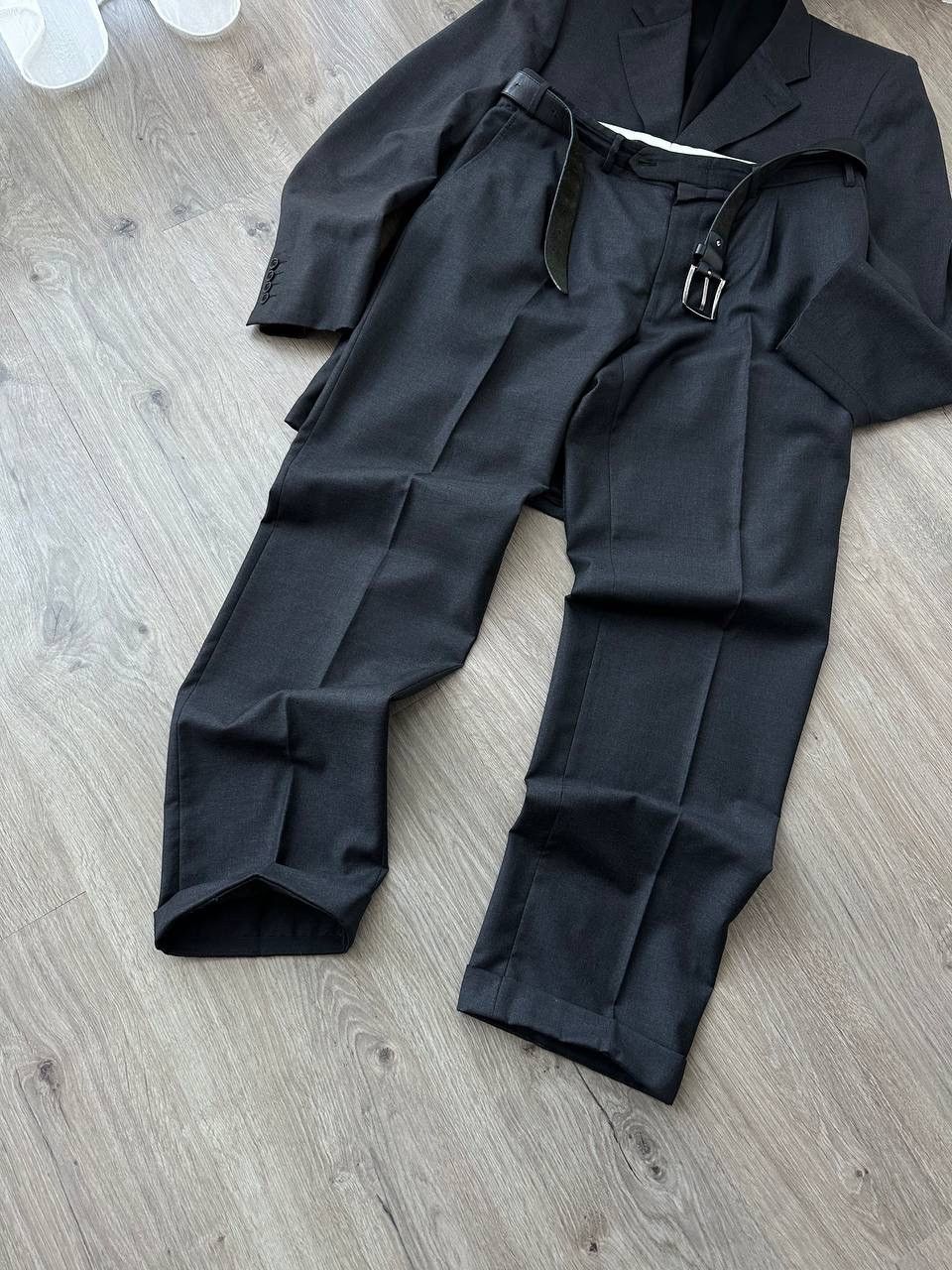 Canali × Vintage Vintage Canali Men's Trousers+Jacket Gray Loro Piana Suit Size 54L - 9 Thumbnail