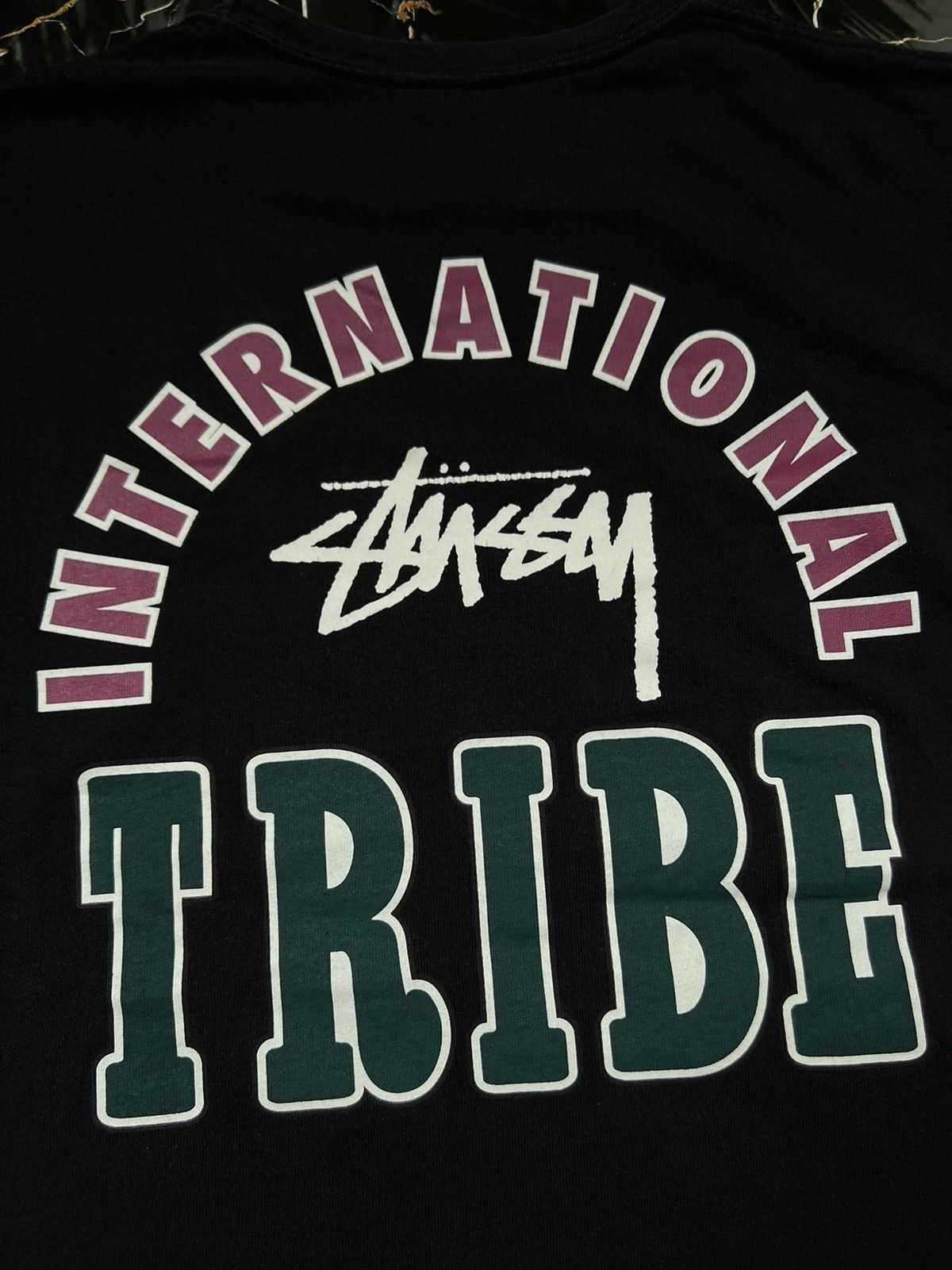 Stussy × Vintage 90’s STUSSY INTERNATIONAL TRIBE RARE BOG LOGO TEE Size US M / EU 48-50 / 2 - 4 Thumbnail