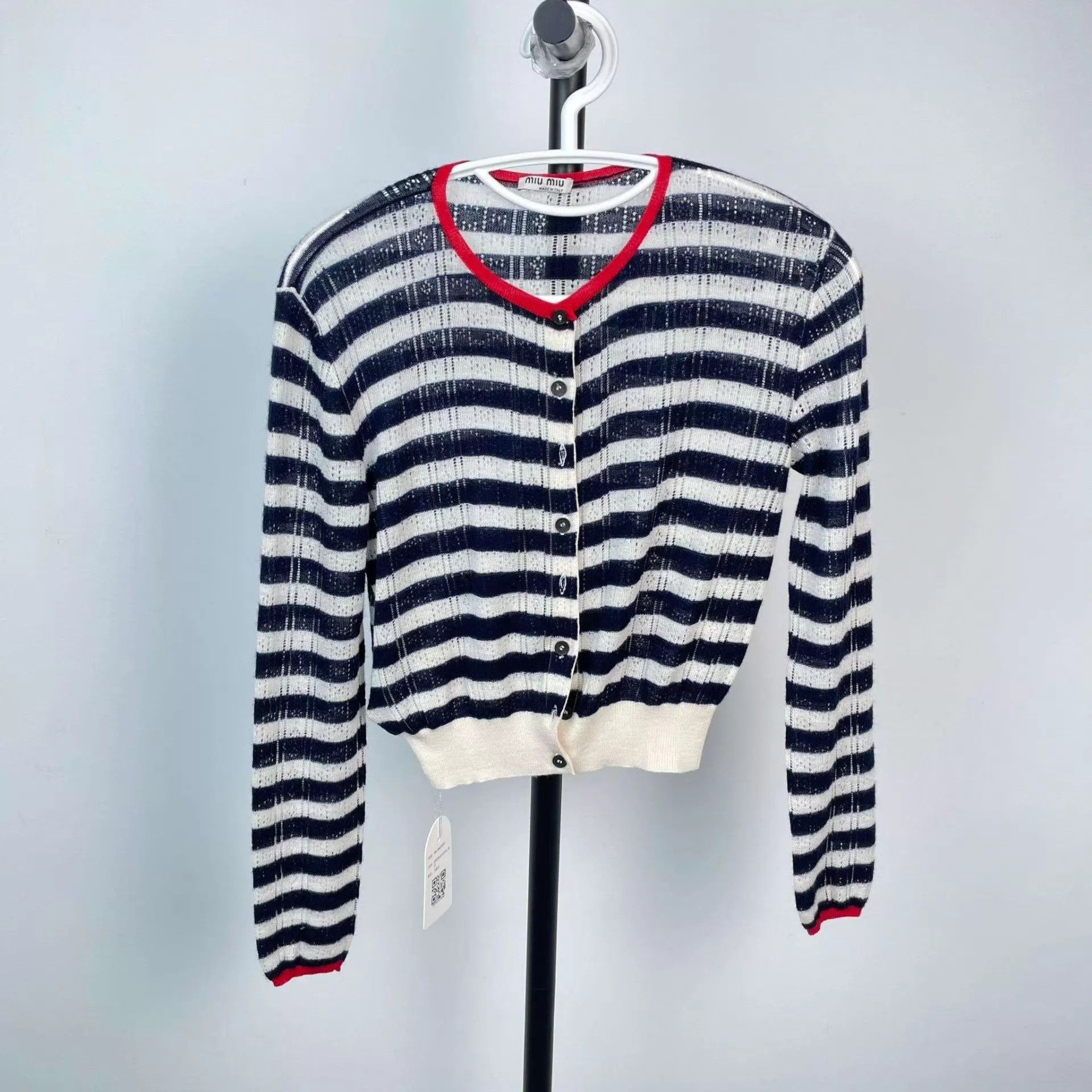 Miu Miu MIU MIU women's striped knit sweater size 38 Size XS / US 0-2 / IT 36-38 - 1 Thumbnail