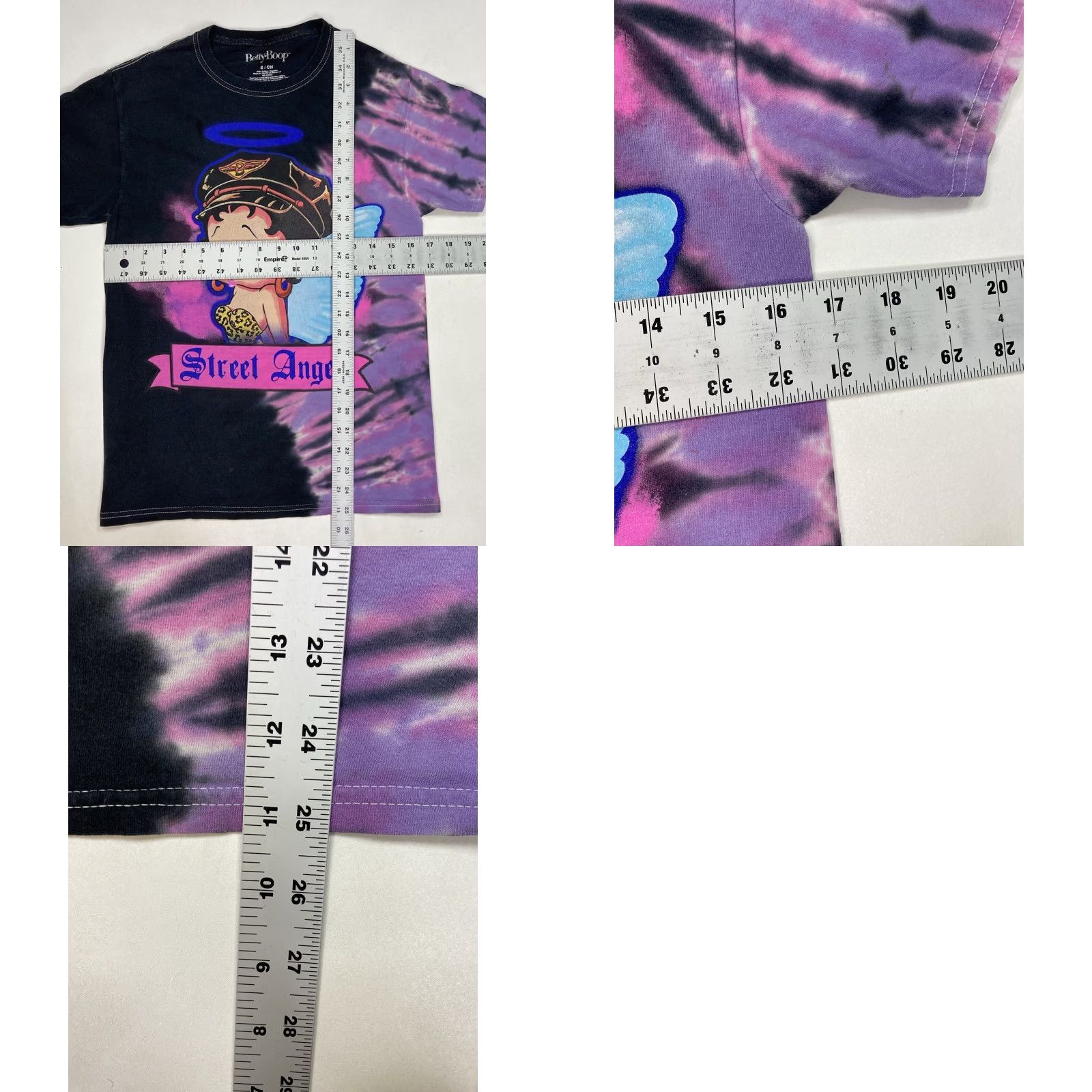 Vintage Betty Boop T-Shirt Women Small Black Purple Tie Dye Shirt Niño? Size S / US 4 / IT 40 - 8 Thumbnail