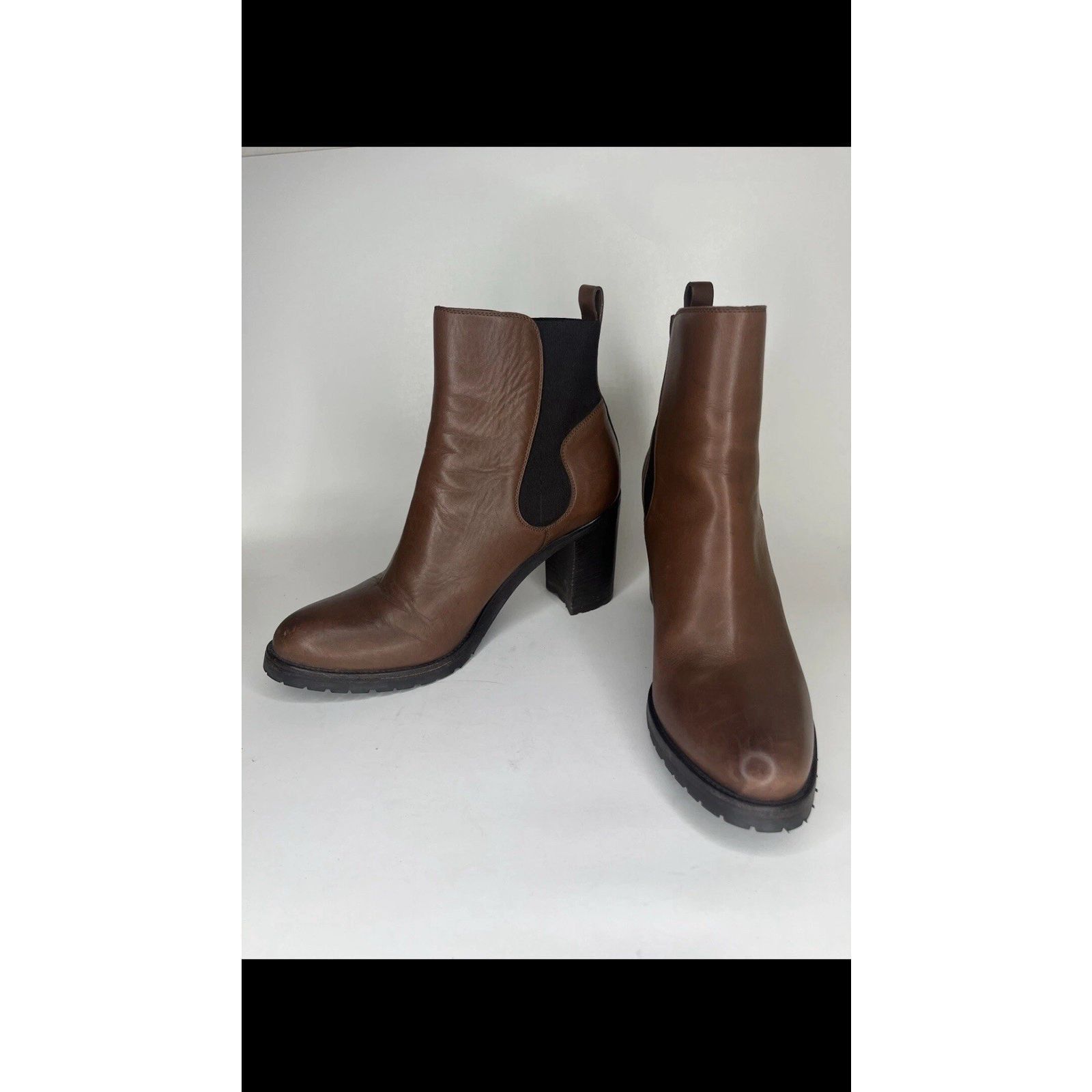 Sartore Sartore Paris Brown Leather Ankle Chelsea Vibram Heel Bootie Size US 7.5 / IT 37.5 - 1 Thumbnail