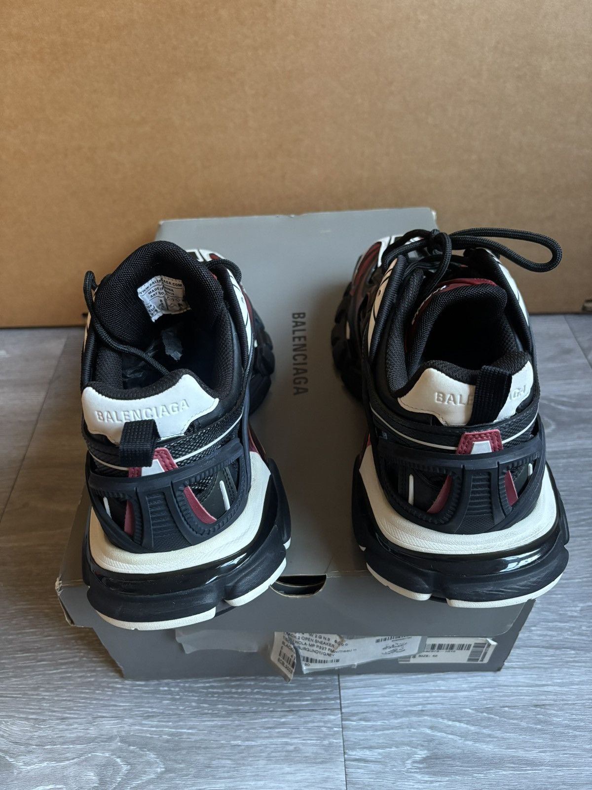 Balenciaga Balenciaga Track 2 Runner Burgundy/Black Size US 9 / EU 42 - 3 Thumbnail