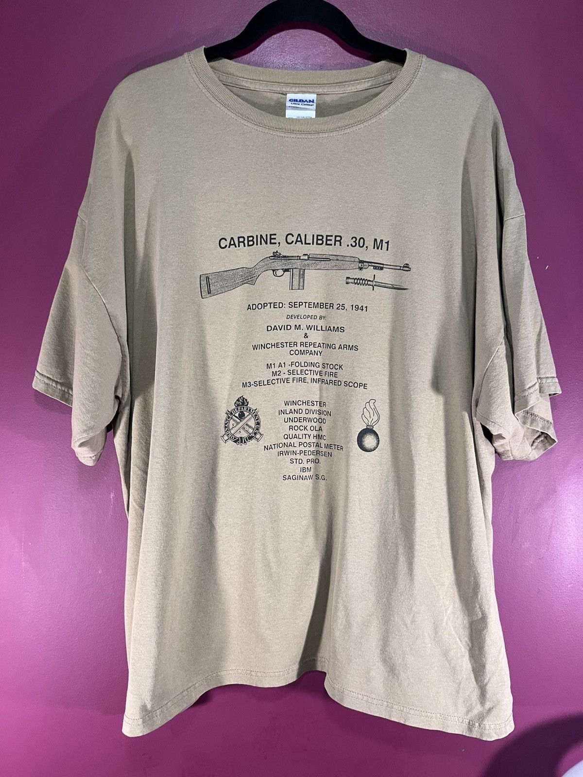 Vintage × Winchester M1 carbine tee Size US XXL / EU 58 / 5 - 1 Thumbnail