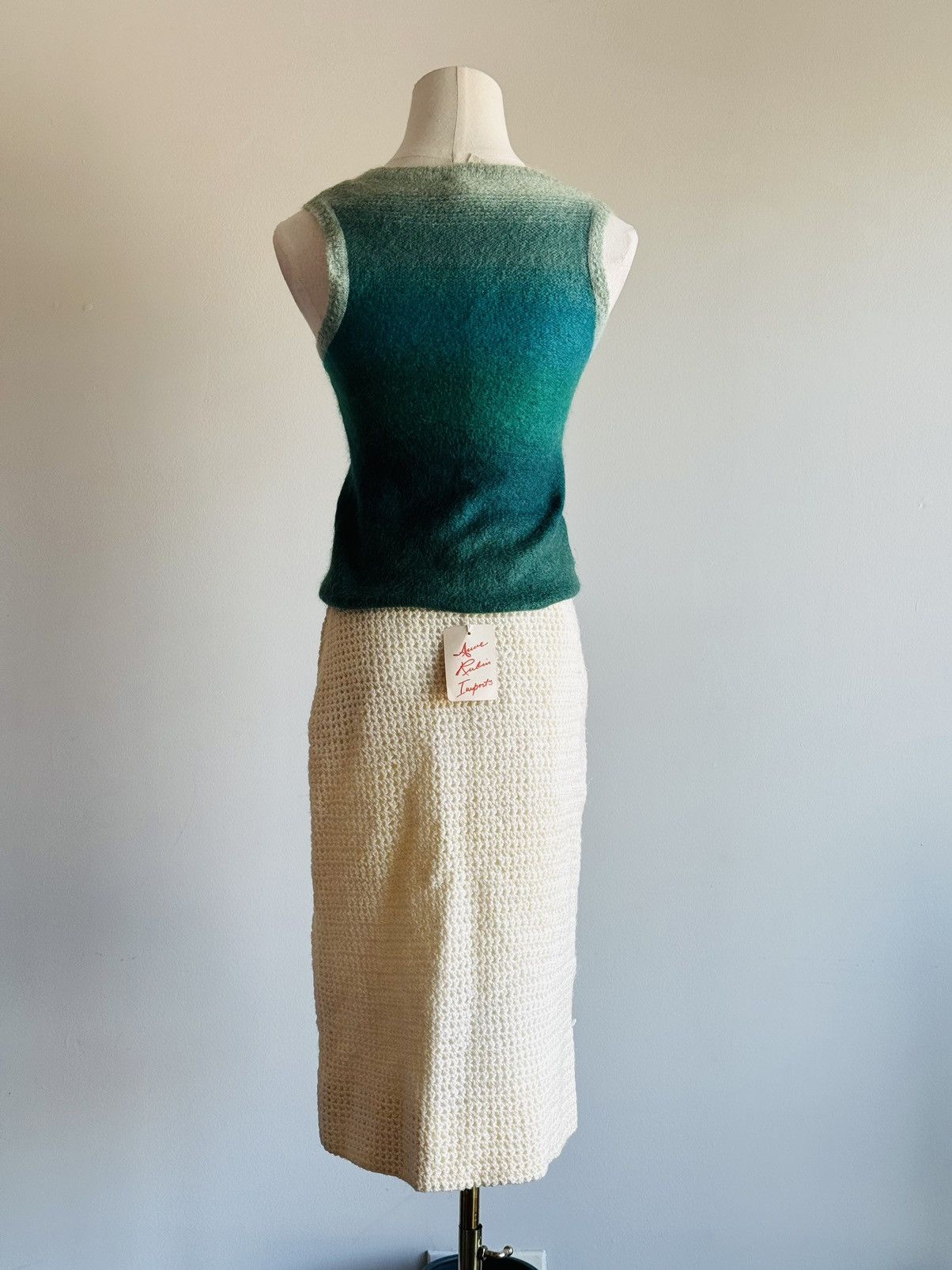 Versus Versus by Versace mohair knit Green tank blouse Vtg Size S / US 4 / IT 40 - 6 Thumbnail