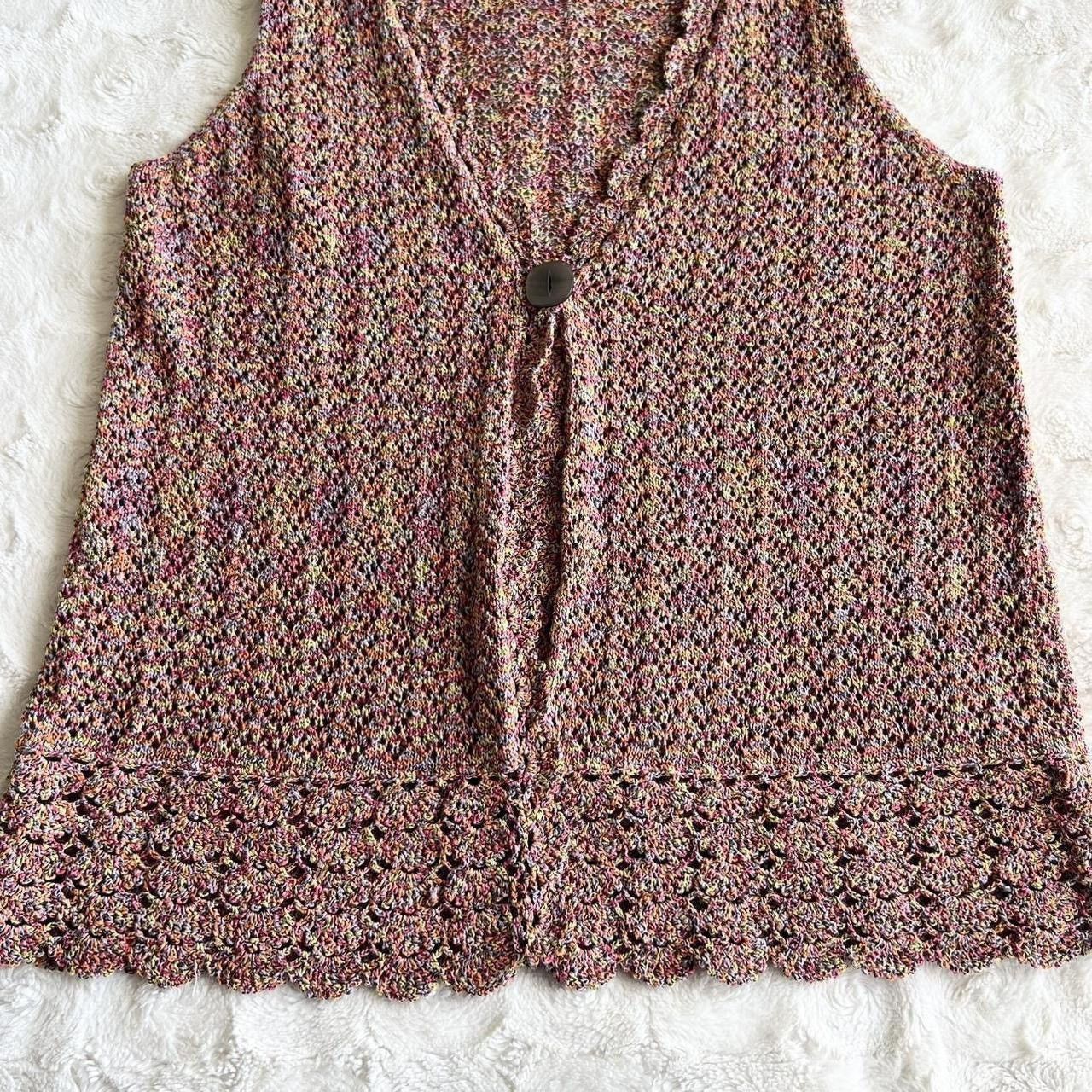 Talbots Vintage Talbots Crochet Sweater Vest Womens M Pink Eclectic Size M / US 6-8 / IT 42-44 - 4 Thumbnail